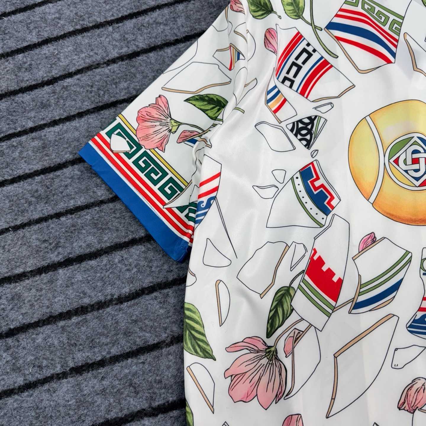 Casablanca Le Vase Brise Silk Shirt 'Multicolor'  - DesignerGu