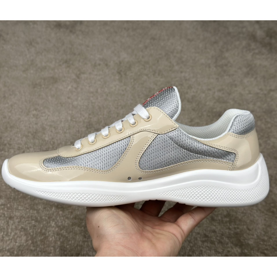 Prada America's Cup Patent Leather And Bike Fabric Sneakers - 