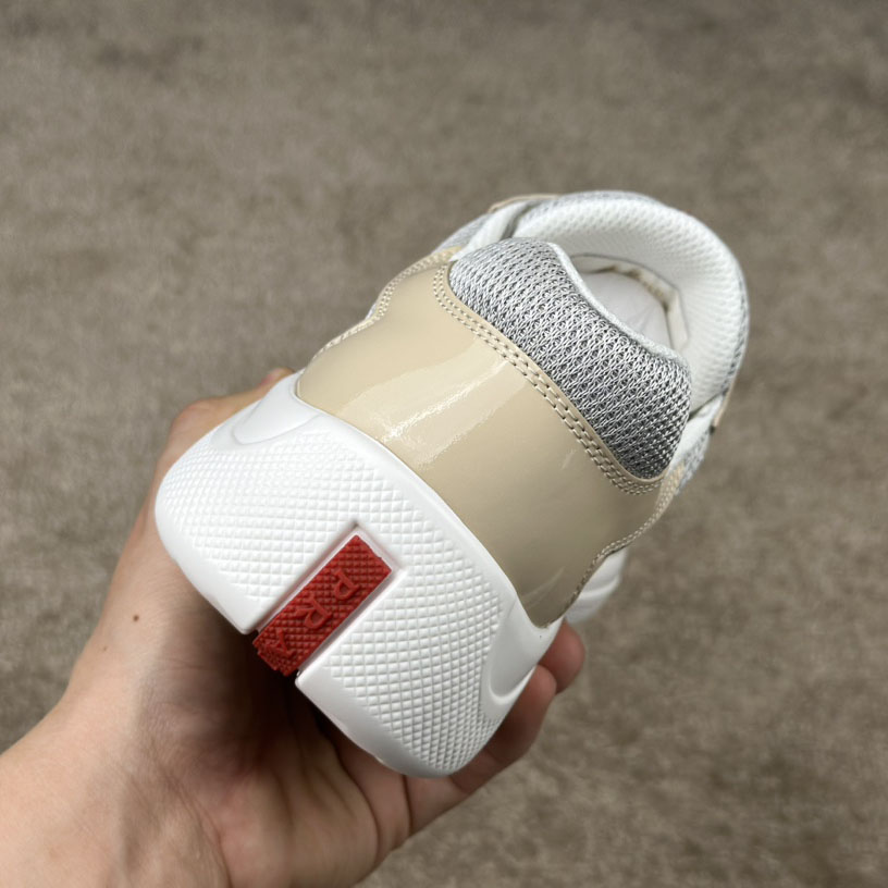 Prada America's Cup Patent Leather And Bike Fabric Sneakers - 
