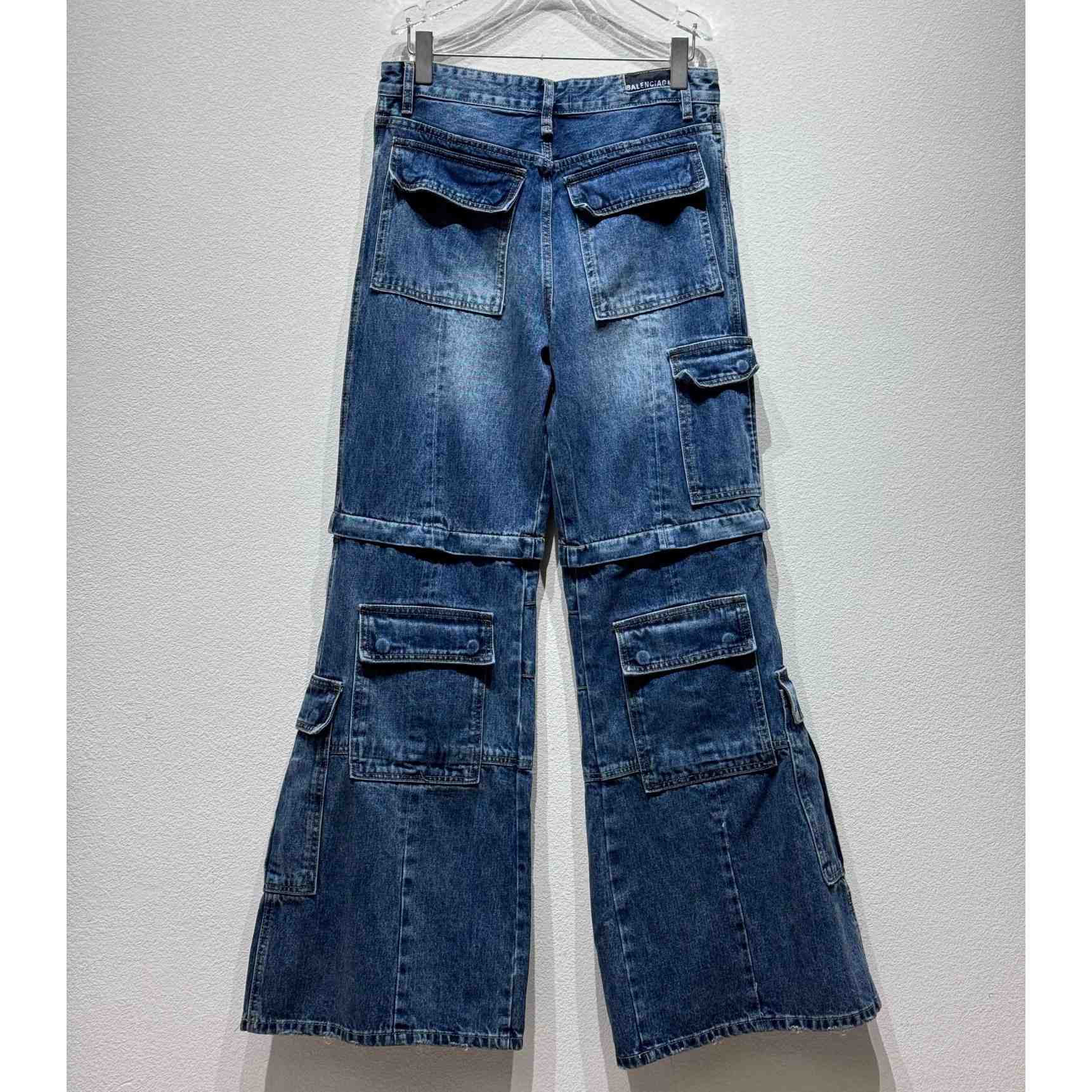 Balenciaga Mid-rise Wide-leg Cargo Jeans - 