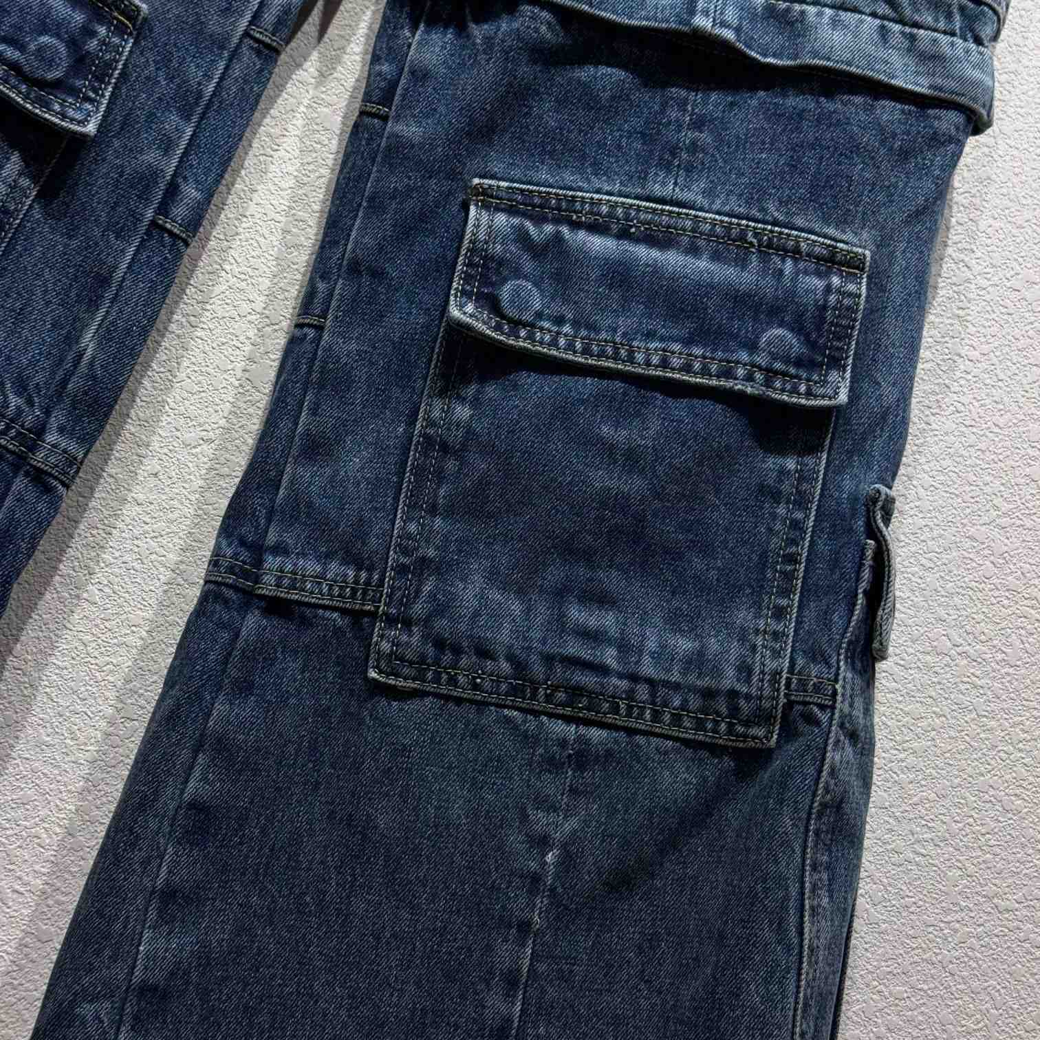 Balenciaga Mid-rise Wide-leg Cargo Jeans - 