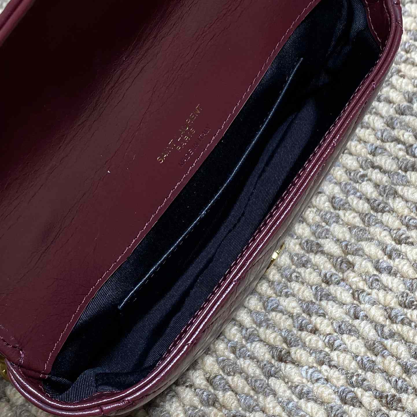 Saint Laurent College Mini In Shiny Leather - DesignerGu