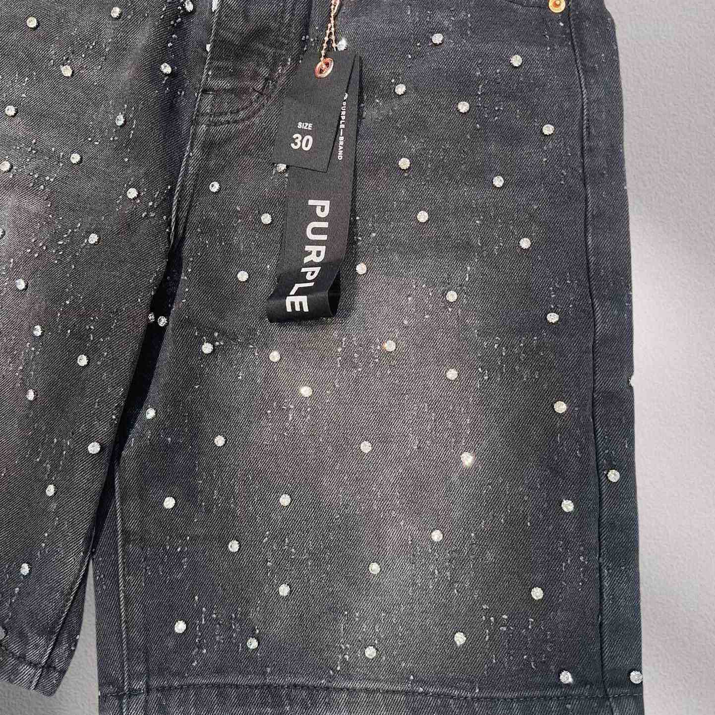 Purple-Brand Denim Shorts    1367 - 