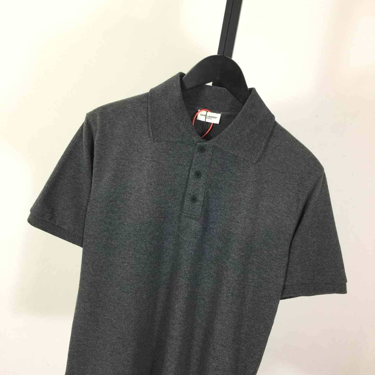 Saint Laurent Wool Knit Polo Top  - 
