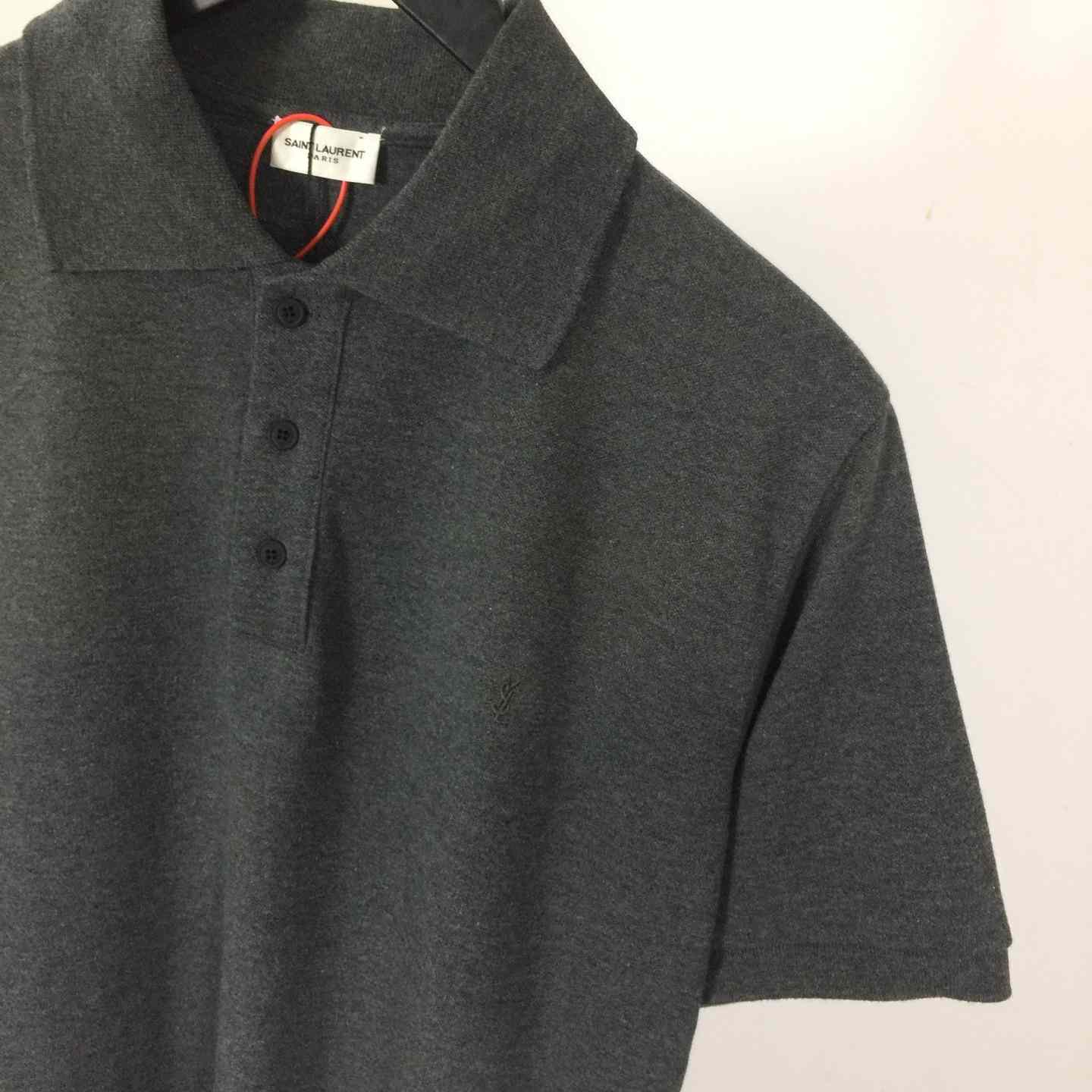 Saint Laurent Wool Knit Polo Top  - 