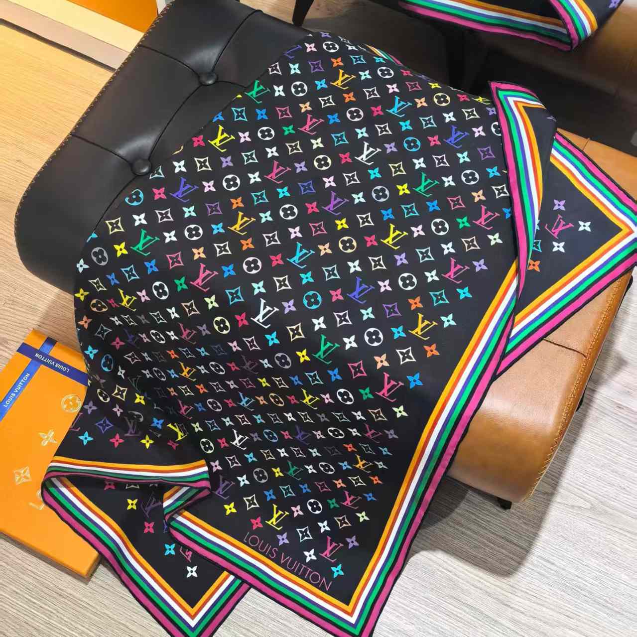 Louis Vuitton LV x TM Monogram Multicolor Square 90    - DesignerGu