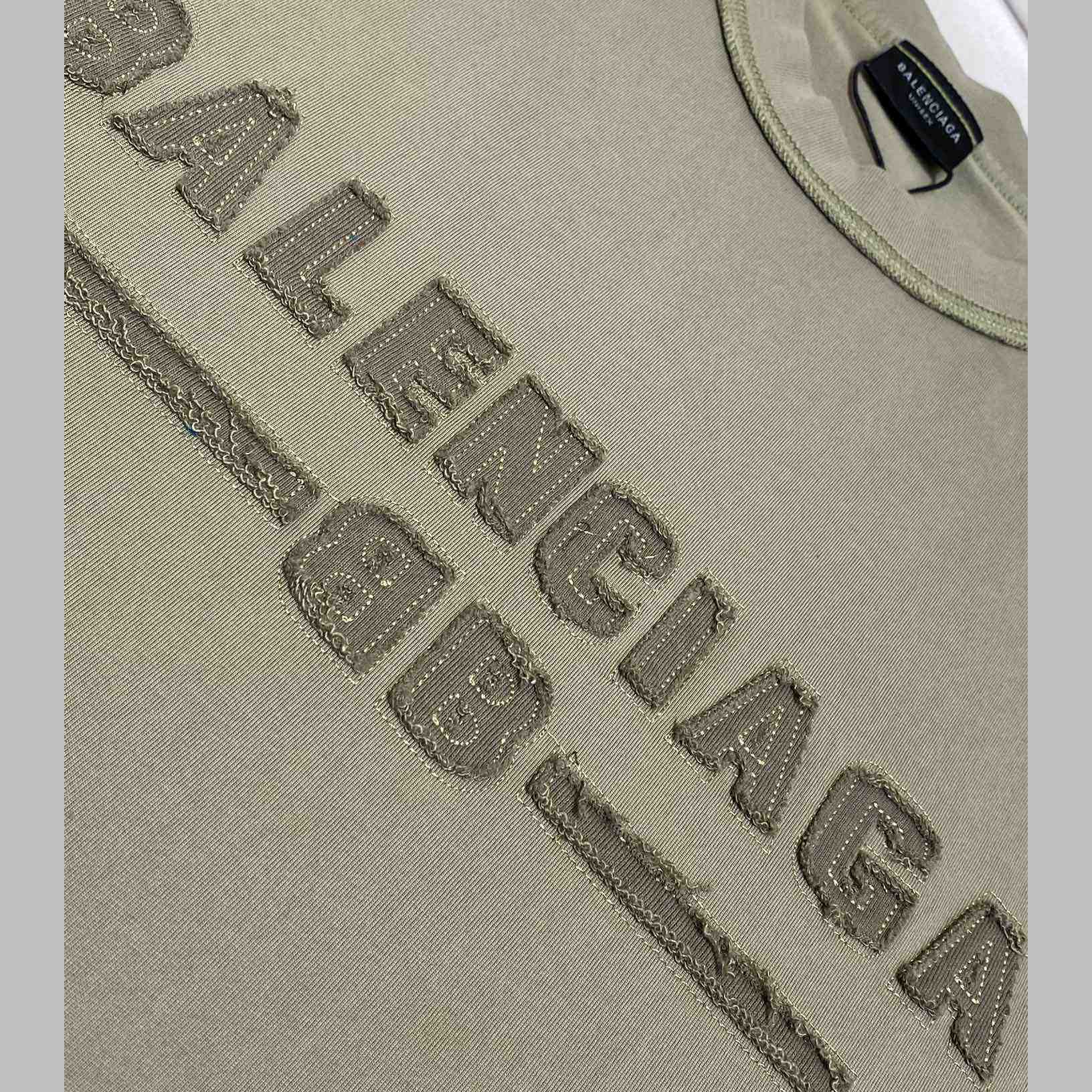 Balenciaga Inside-Out T-Shirt Medium Fit In Army Green - DesignerGu