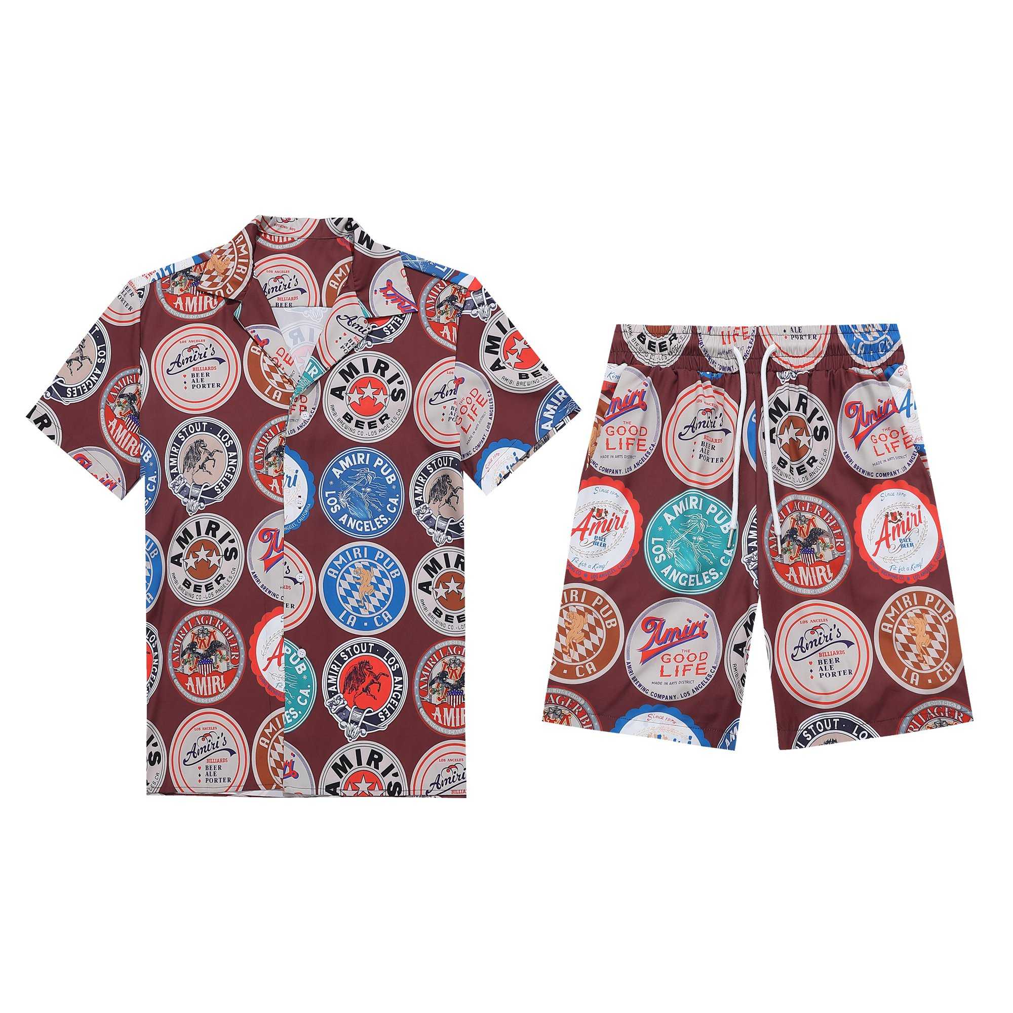 Amiri Silk Shirt And Short - DesignerGu