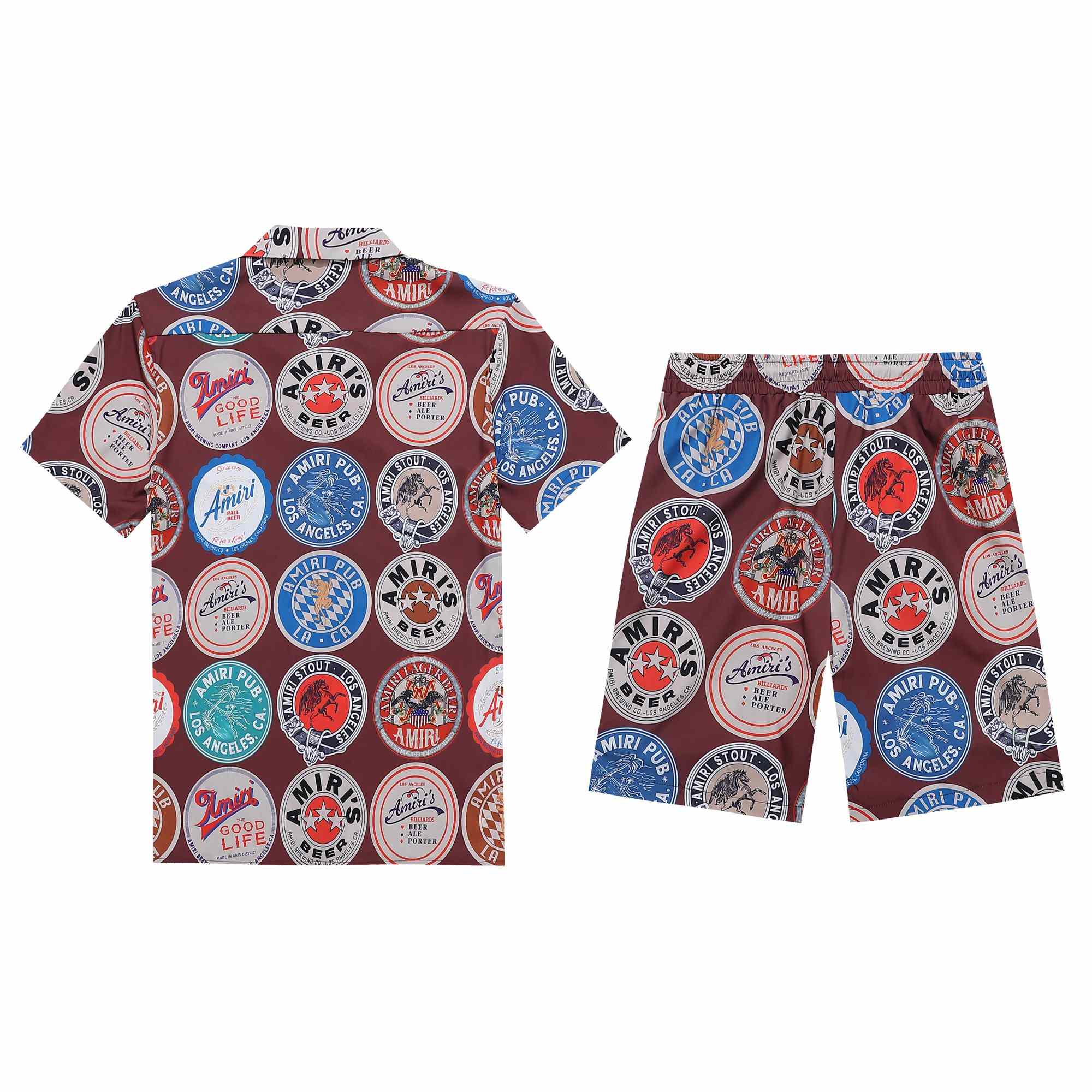 Amiri Silk Shirt And Short - DesignerGu