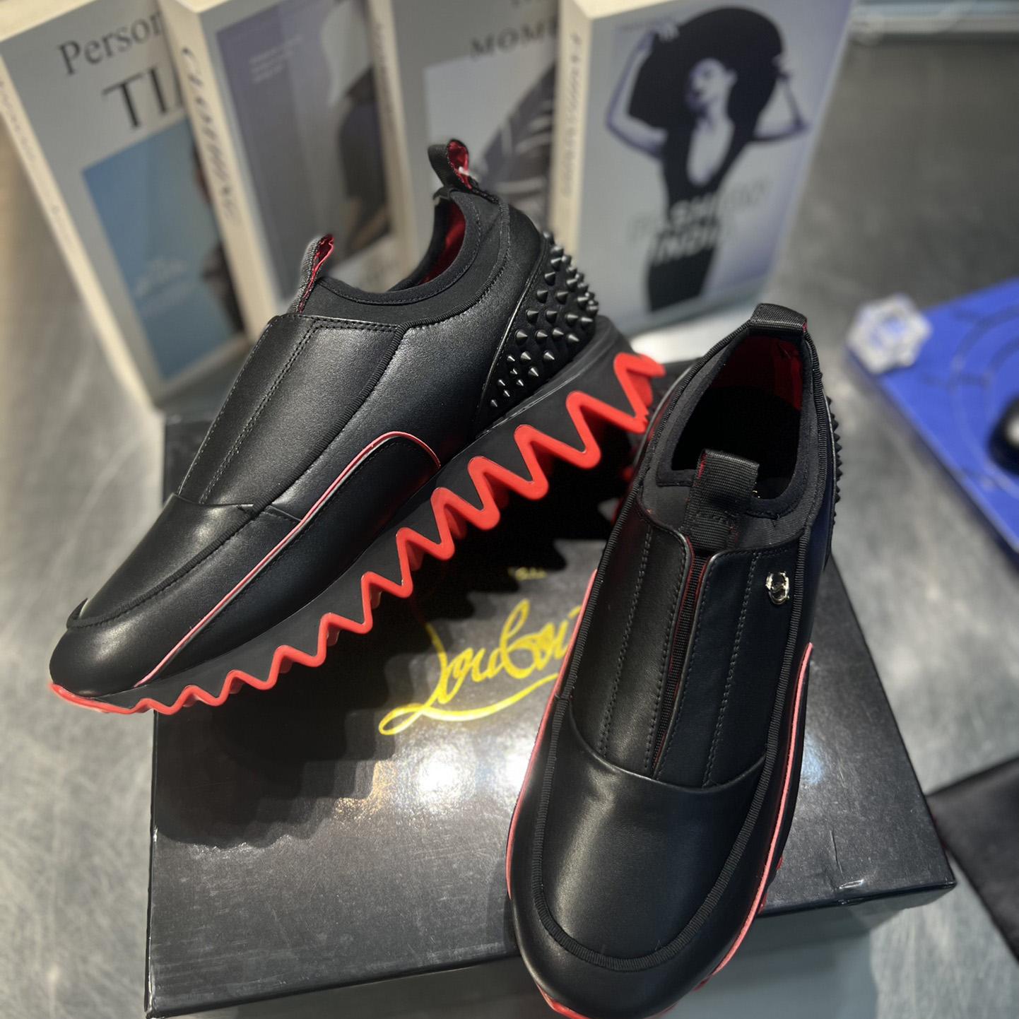 Christian Louboutin Sharkyloub SP Spikes Sneakers  - DesignerGu