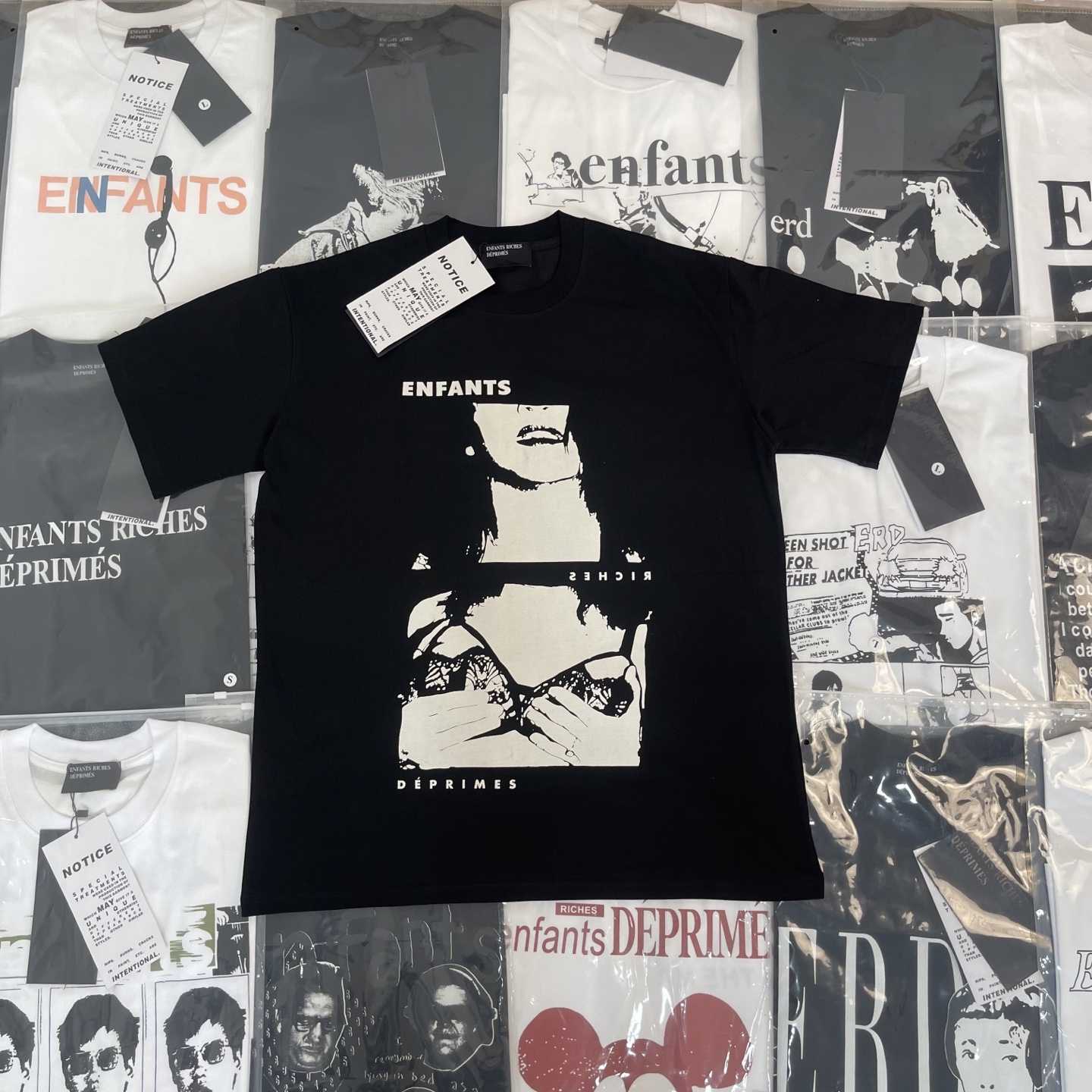 Enfants Riches Déprimés The Lydia T-Shirt 'Faded Black/White' - DesignerGu