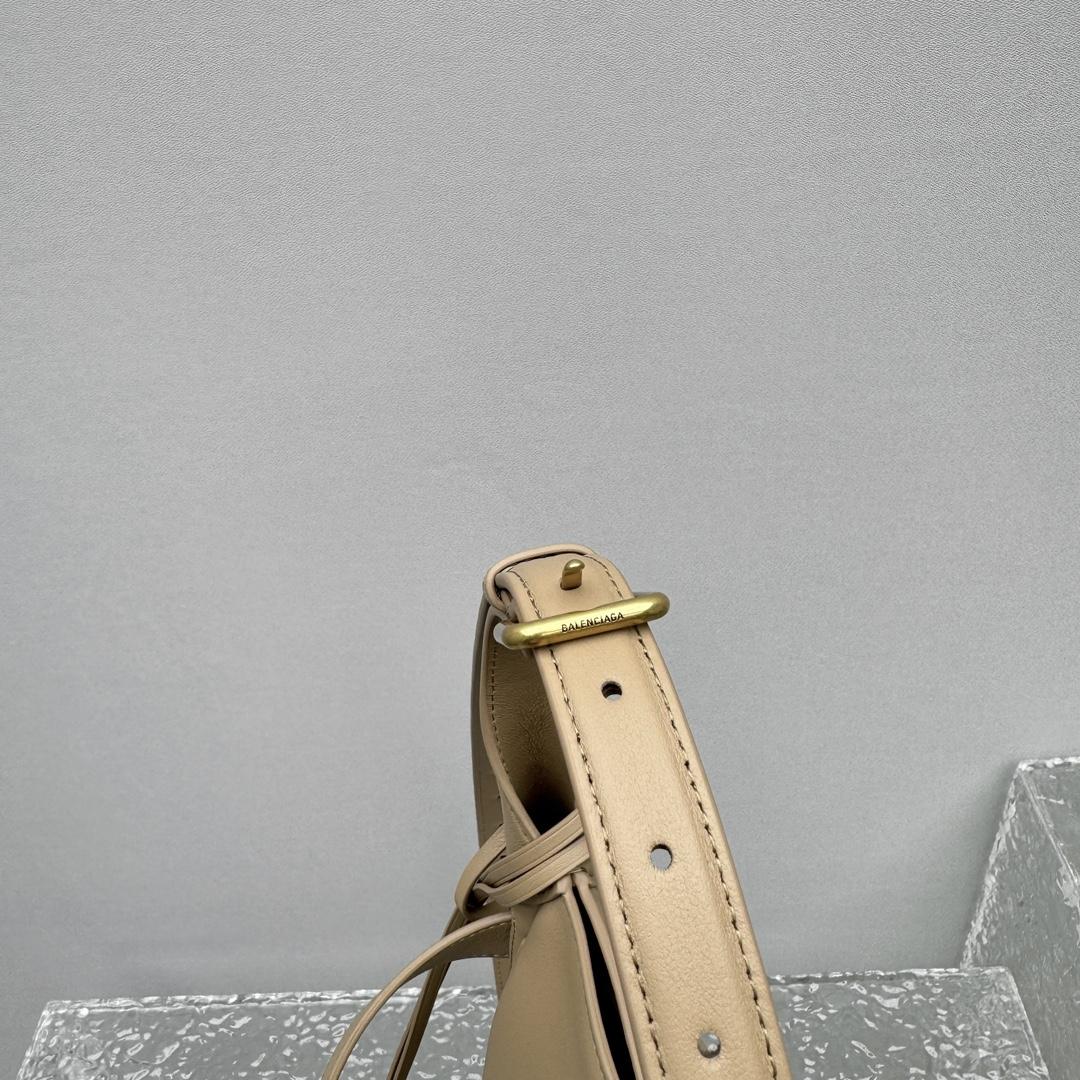 Balenciaga Bel Air Hobo Bag Small In Latte - DesignerGu