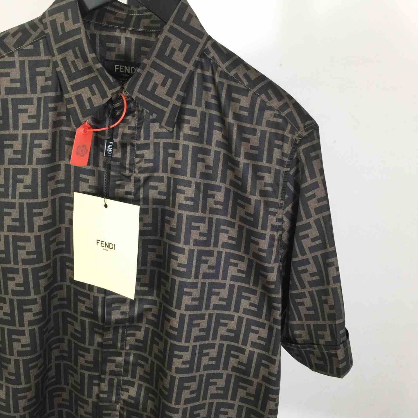 Fendi Brown Silk Shirt - DesignerGu