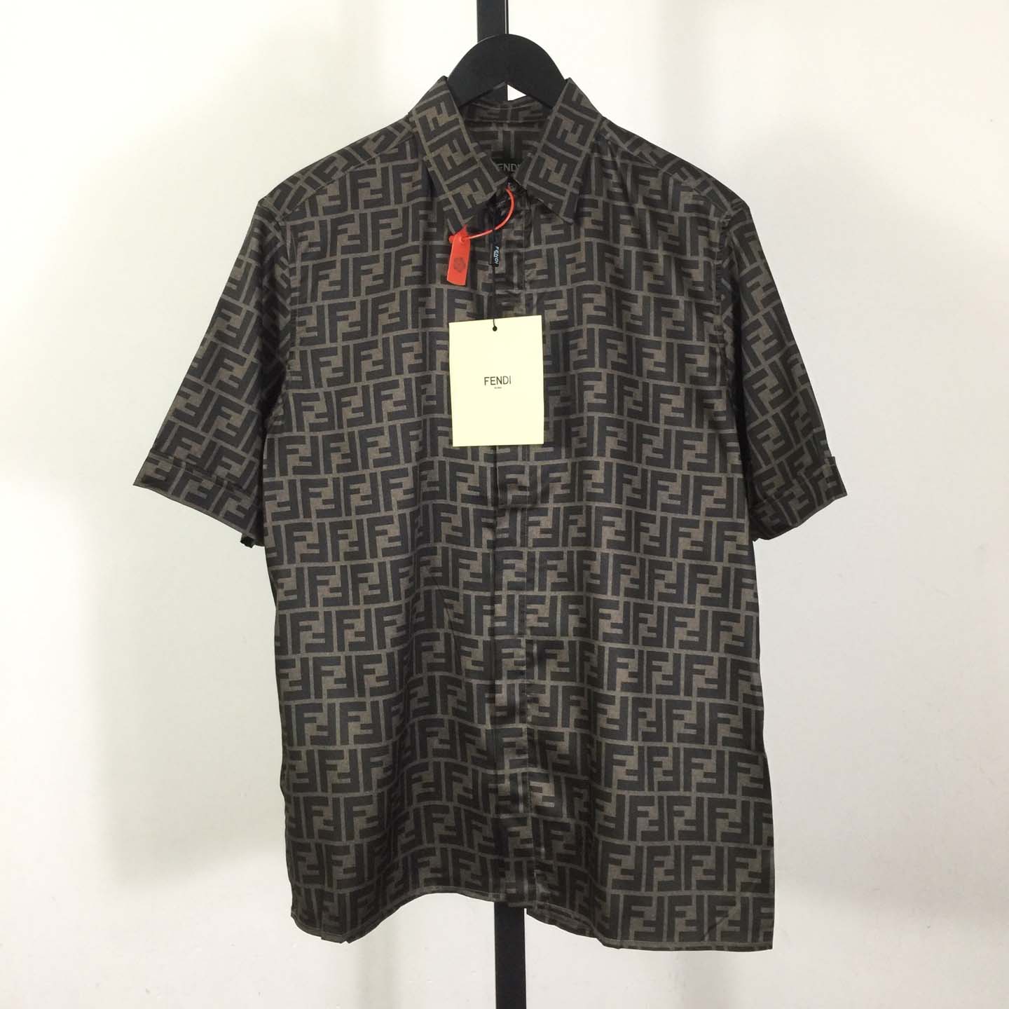 Fendi Brown Silk Shirt - DesignerGu