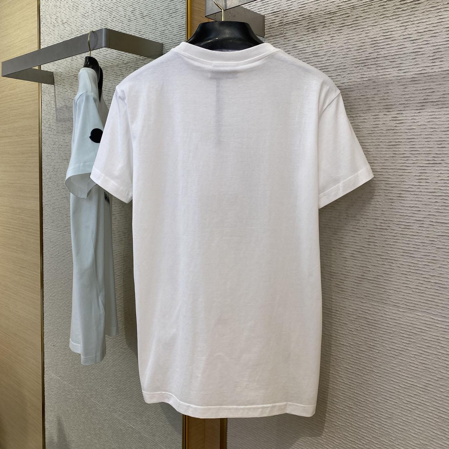 Moncler Blurred Logo Cotton T-shirt - DesignerGu