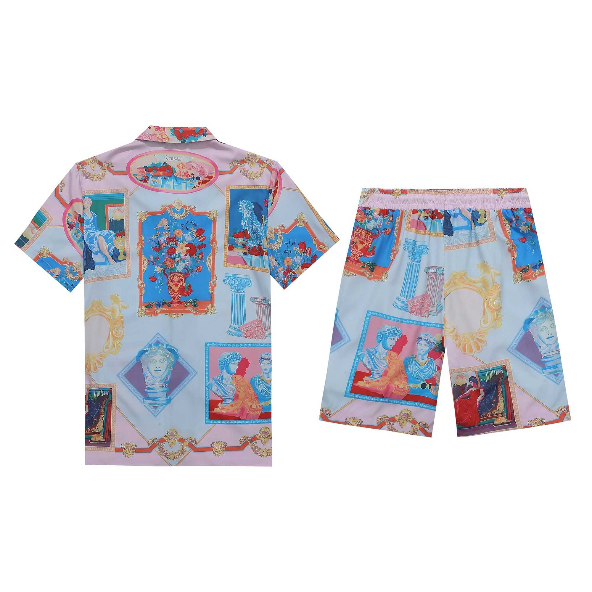 Versace Silk Shirt And Short - DesignerGu