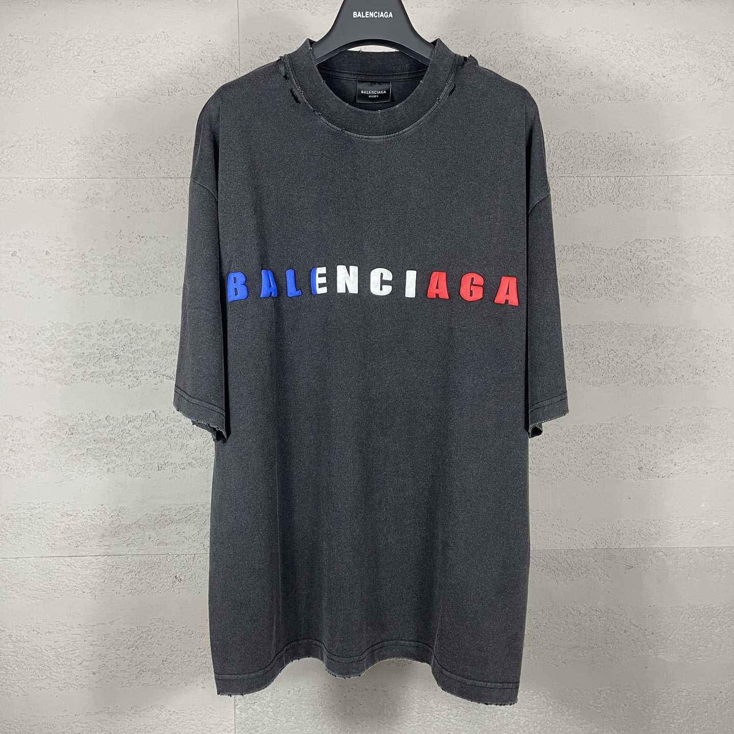 Balenciaga International Short Sleeve Cropped T-Shirt - DesignerGu