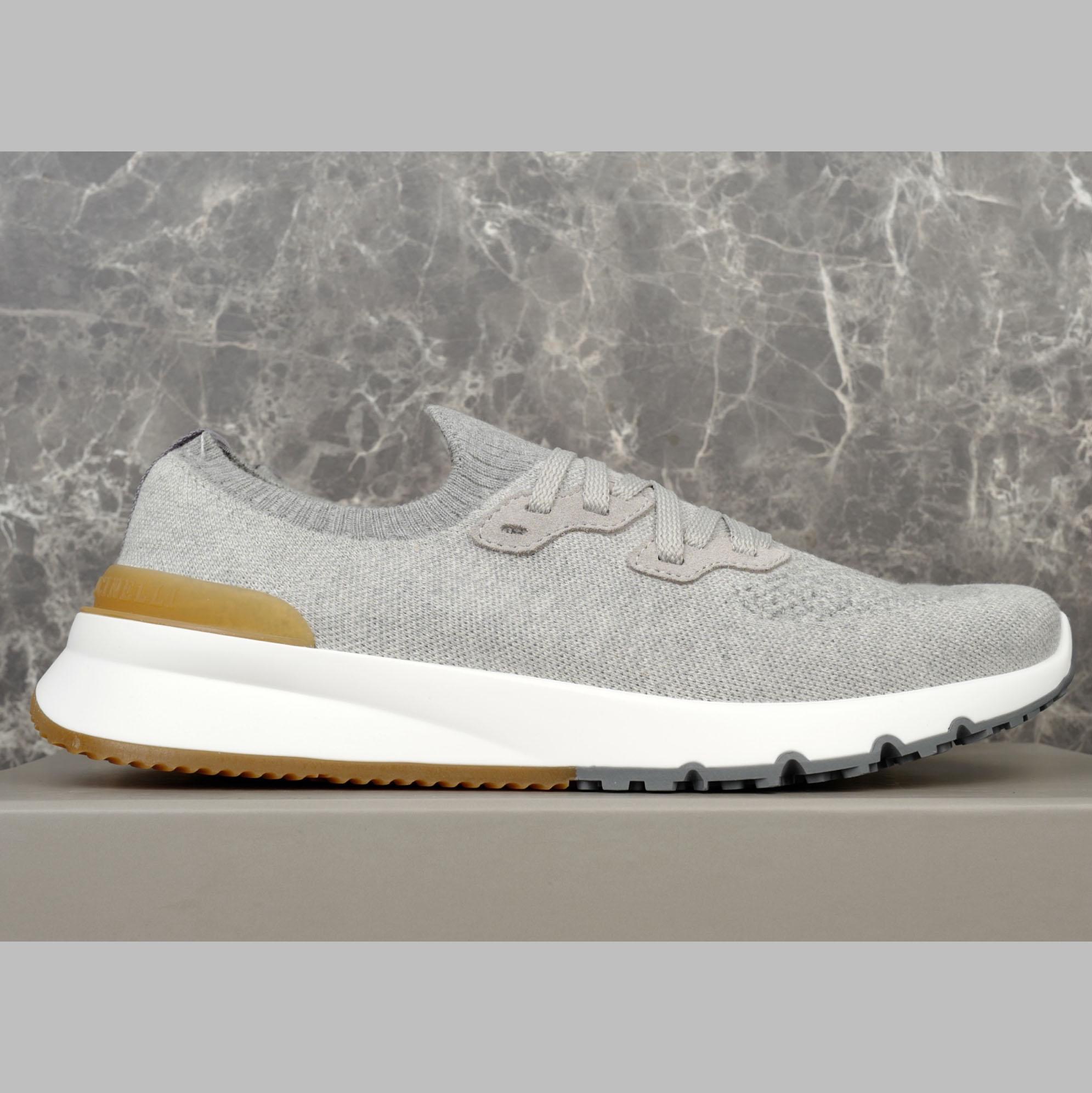 Brunello Cucinelli Cotton Chiné Knit Runners - DesignerGu