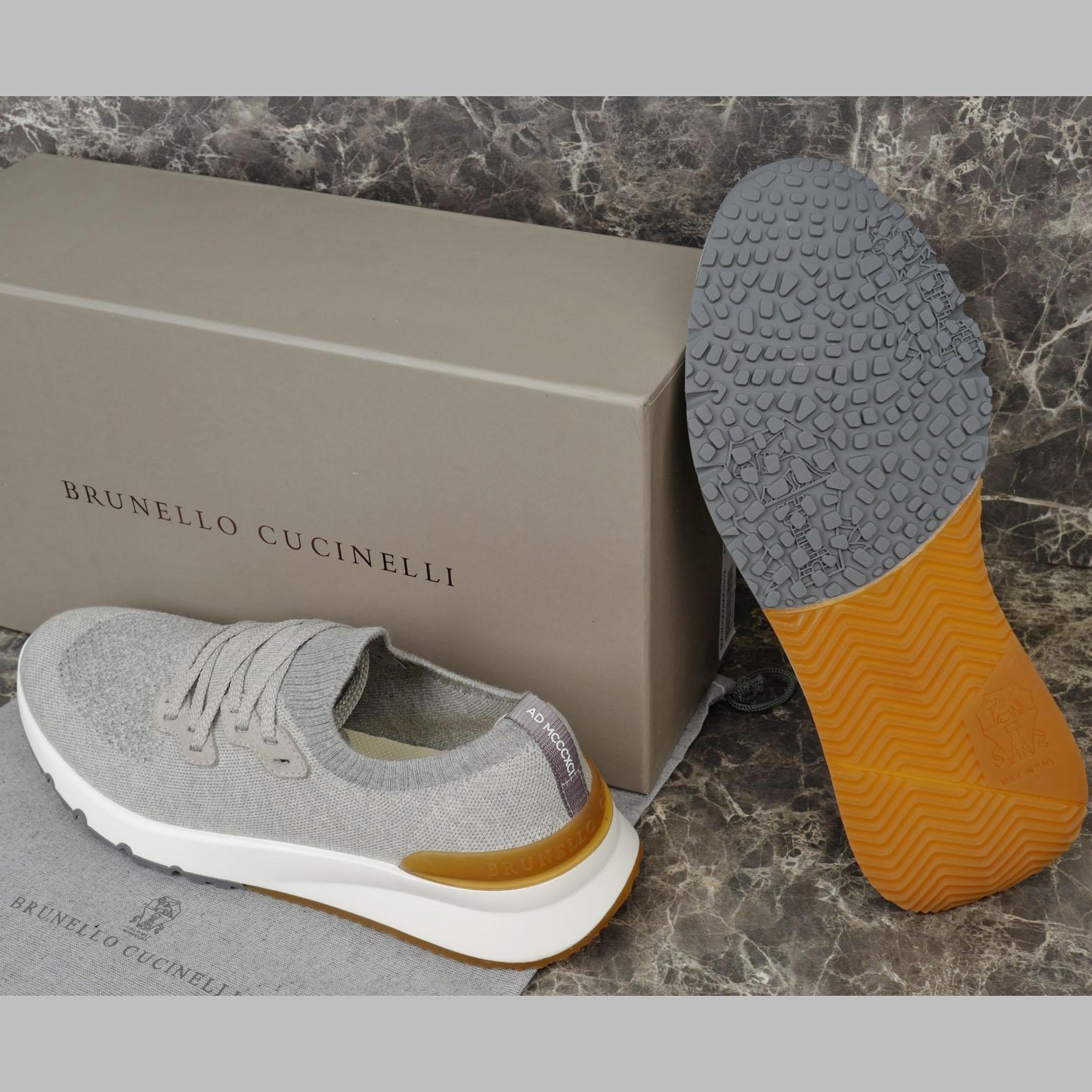 Brunello Cucinelli Cotton Chiné Knit Runners - DesignerGu