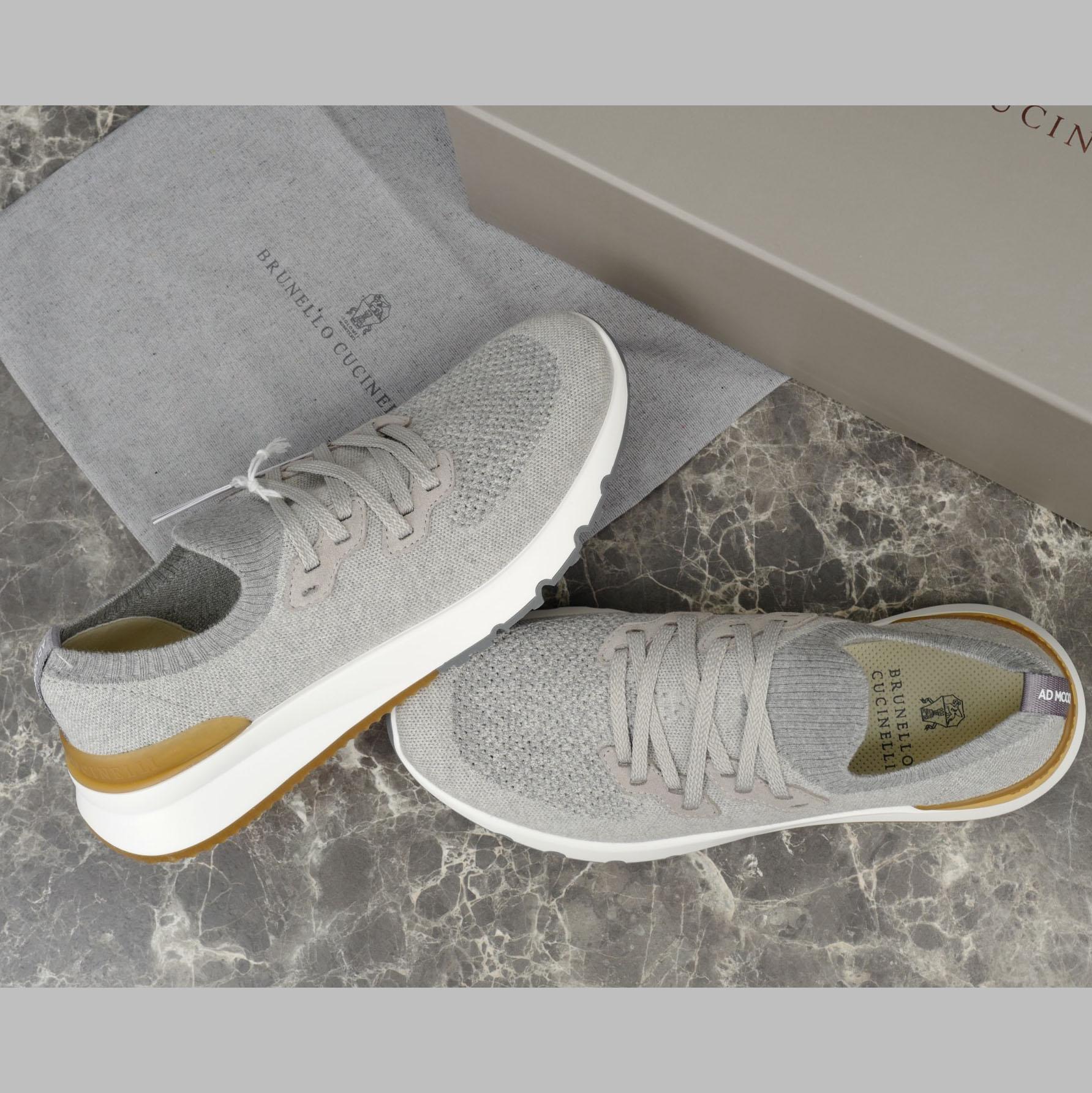 Brunello Cucinelli Cotton Chiné Knit Runners - DesignerGu