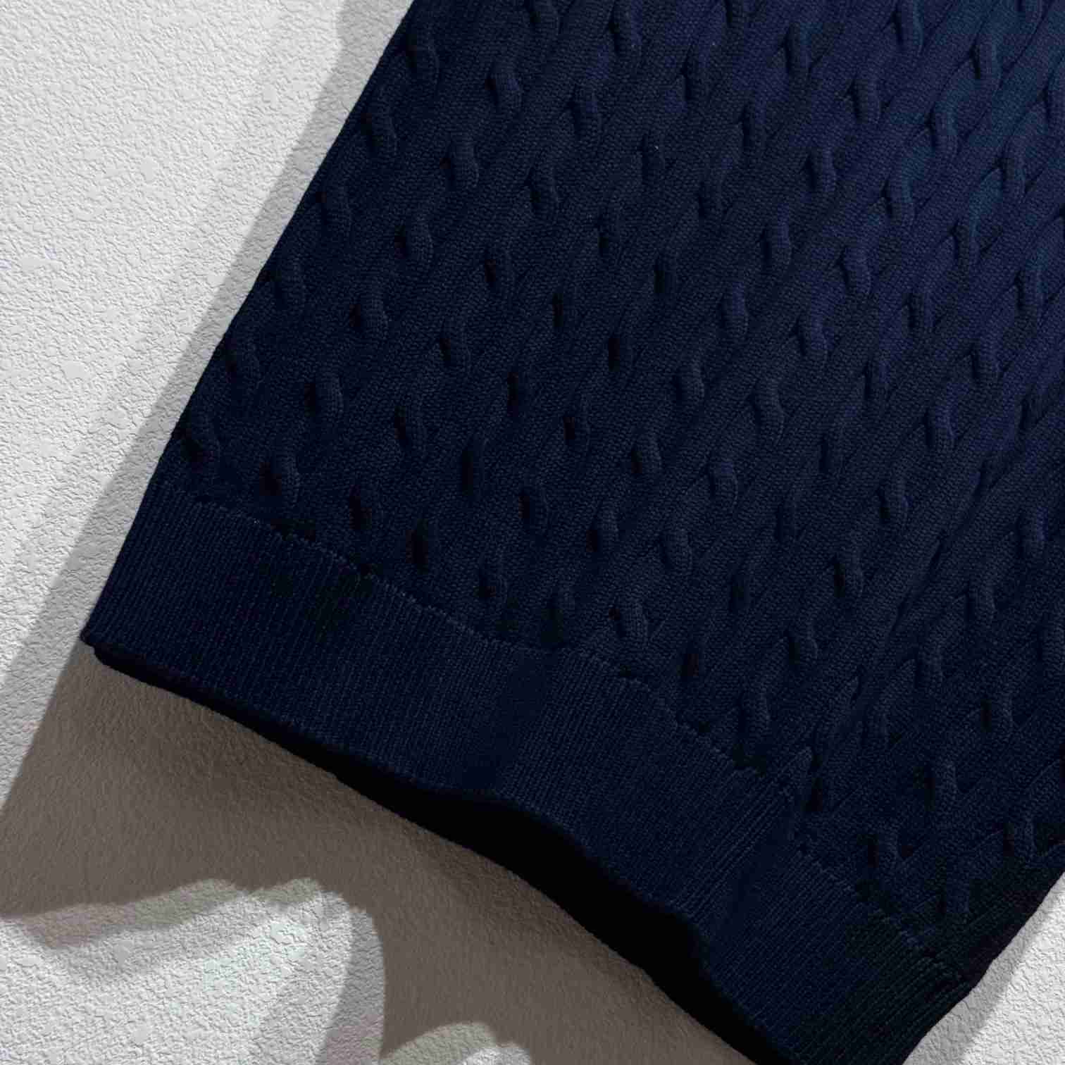 Ralph Lauren Cable-Knit Cotton Polo-Collar Sweater - DesignerGu