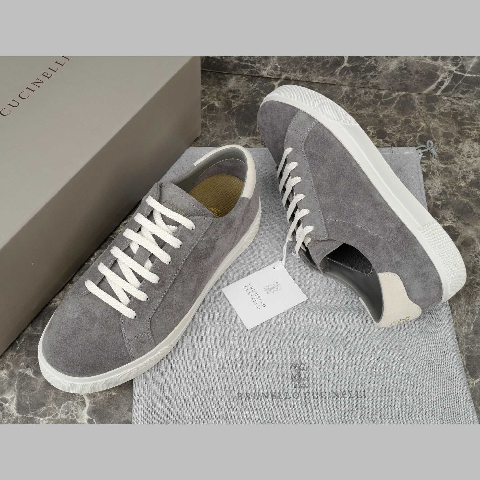Brunello Cucinelli Suede Sneakers - DesignerGu
