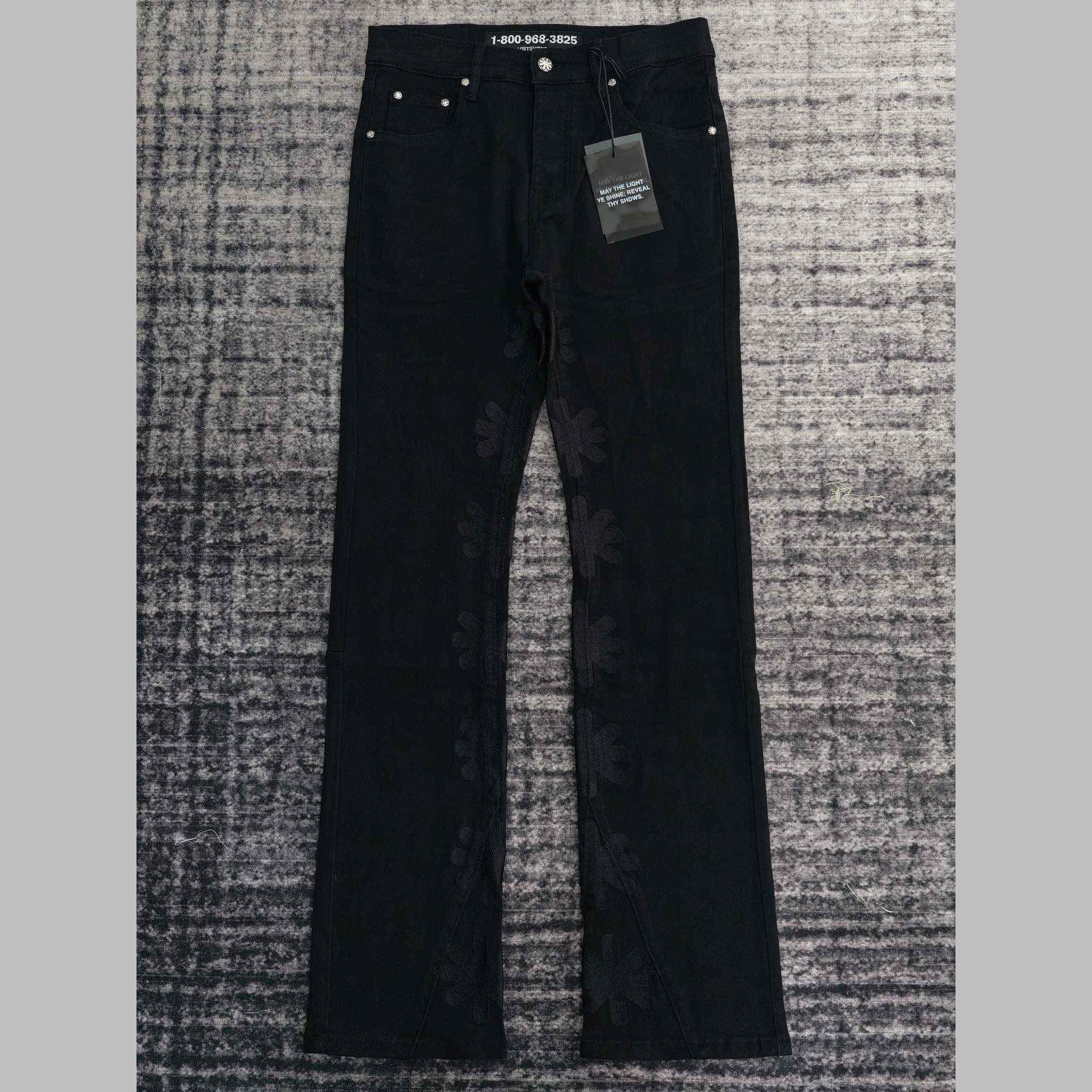 Lost Shadows Black Waxed Denim   707 - DesignerGu