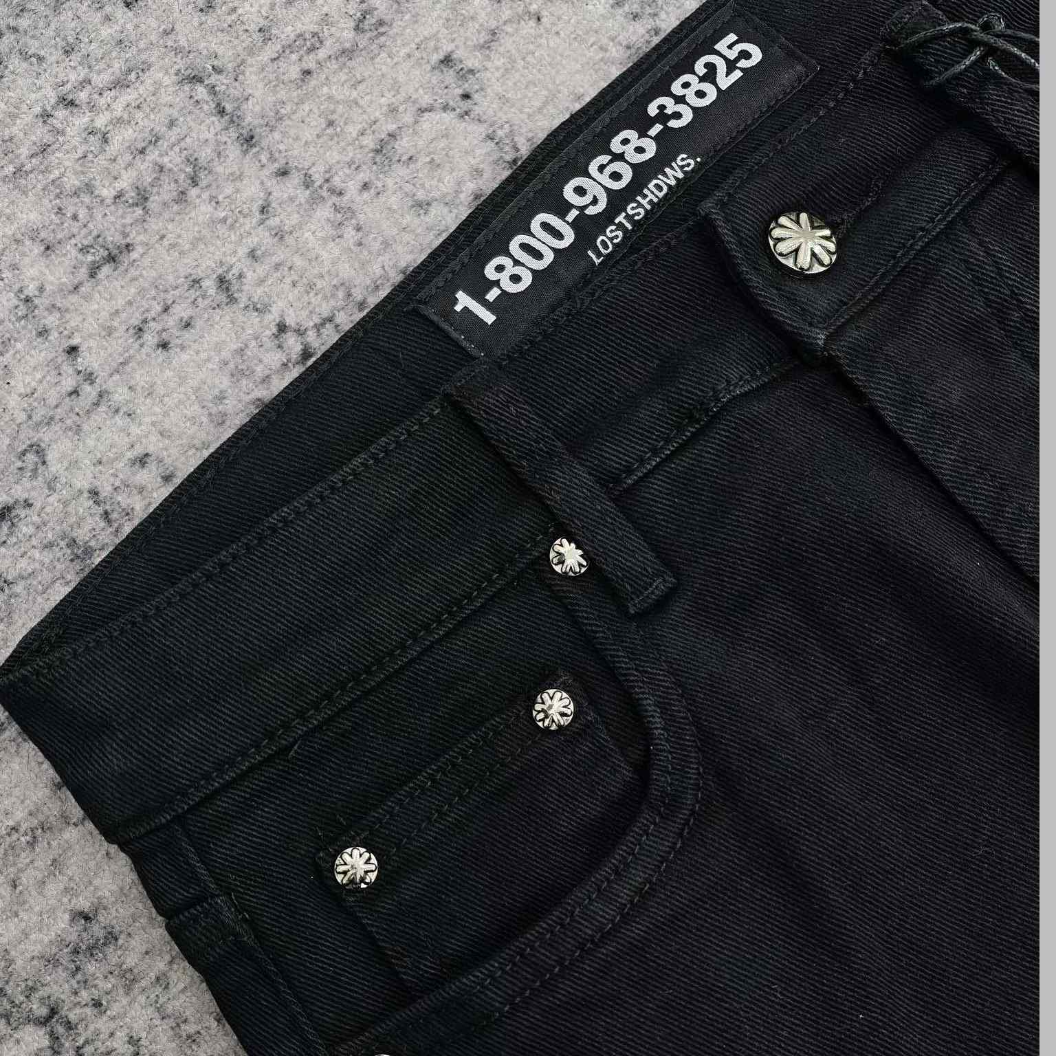 Lost Shadows Black Waxed Denim   707 - DesignerGu
