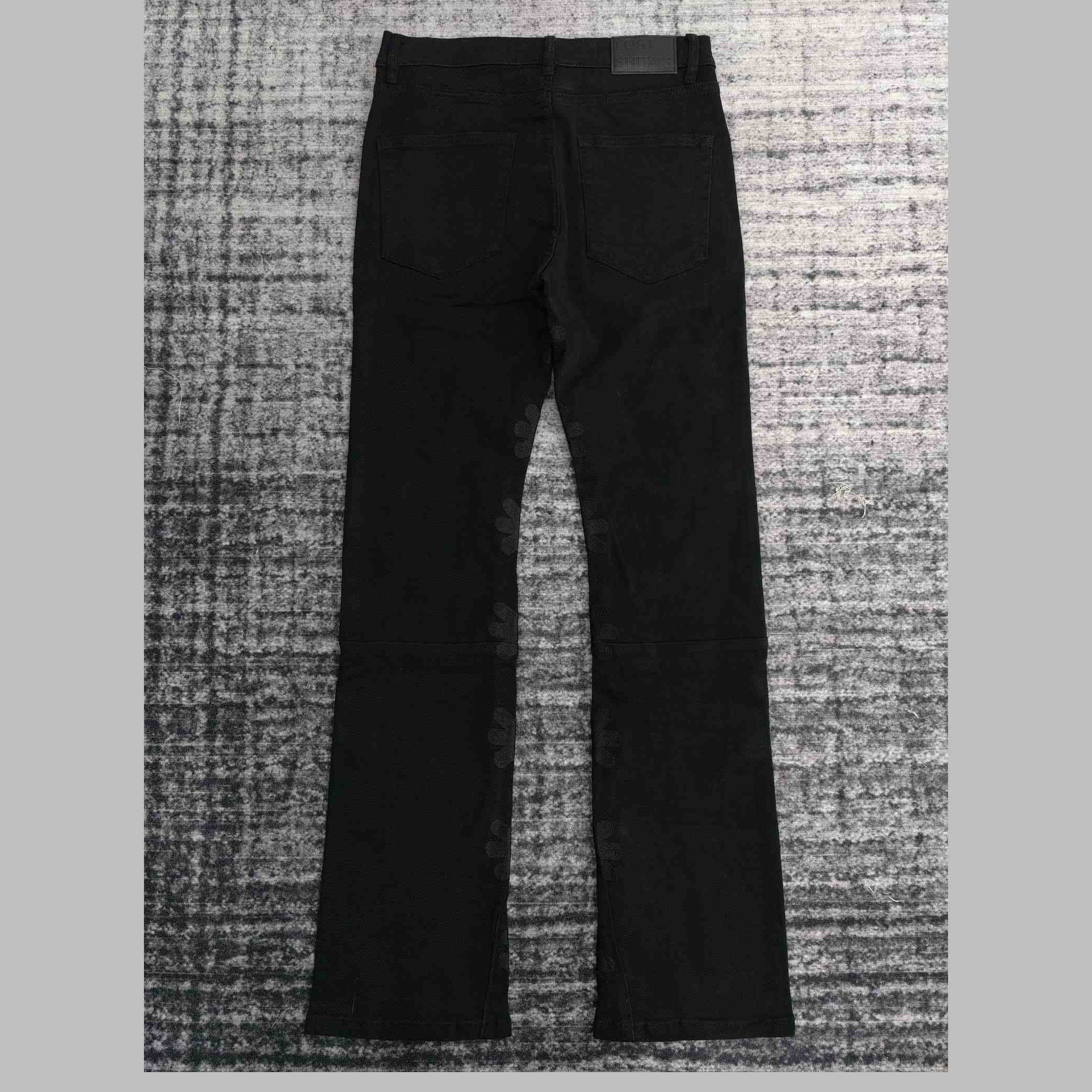 Lost Shadows Black Waxed Denim   707 - DesignerGu