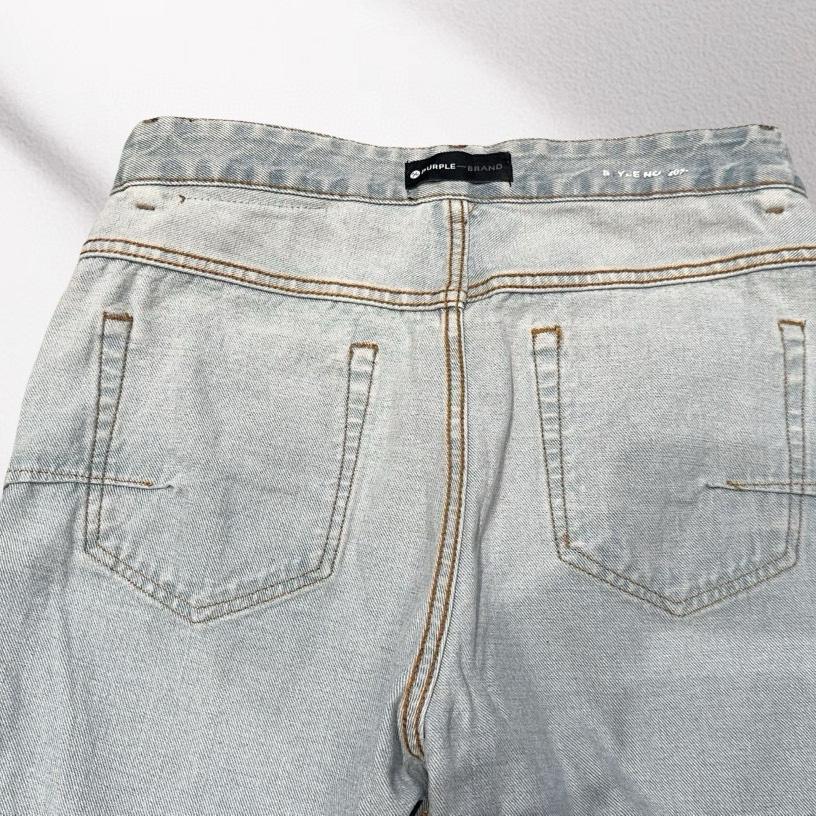 Purple-Brand Denim Shorts    6050 - DesignerGu