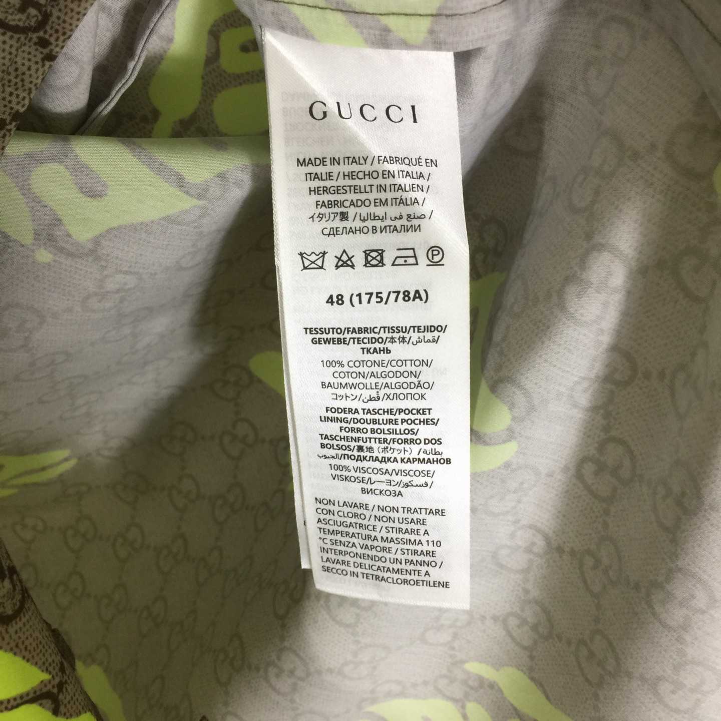 Gucci Printed Cotton Poplin Bowling Shirt - DesignerGu