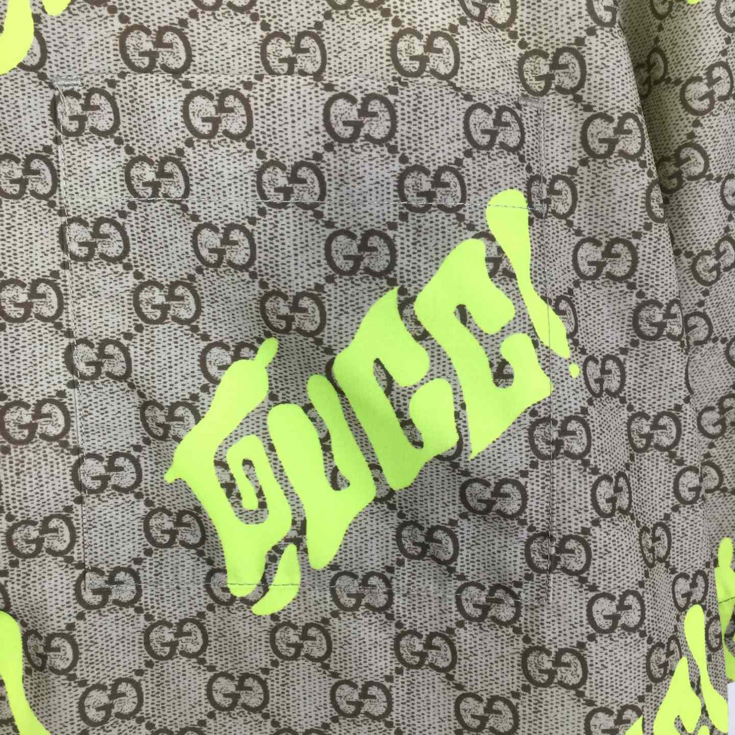 Gucci Printed Cotton Poplin Bowling Shirt - DesignerGu