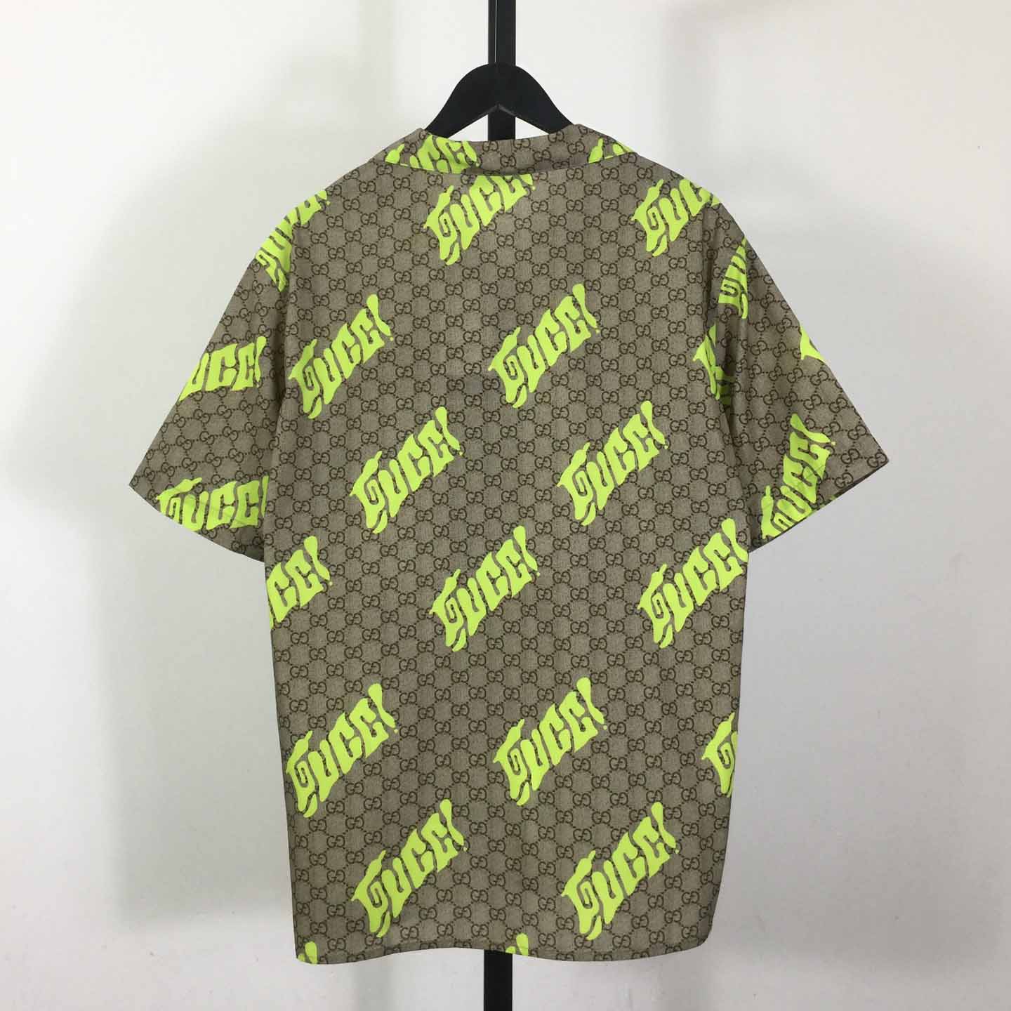 Gucci Printed Cotton Poplin Bowling Shirt - DesignerGu