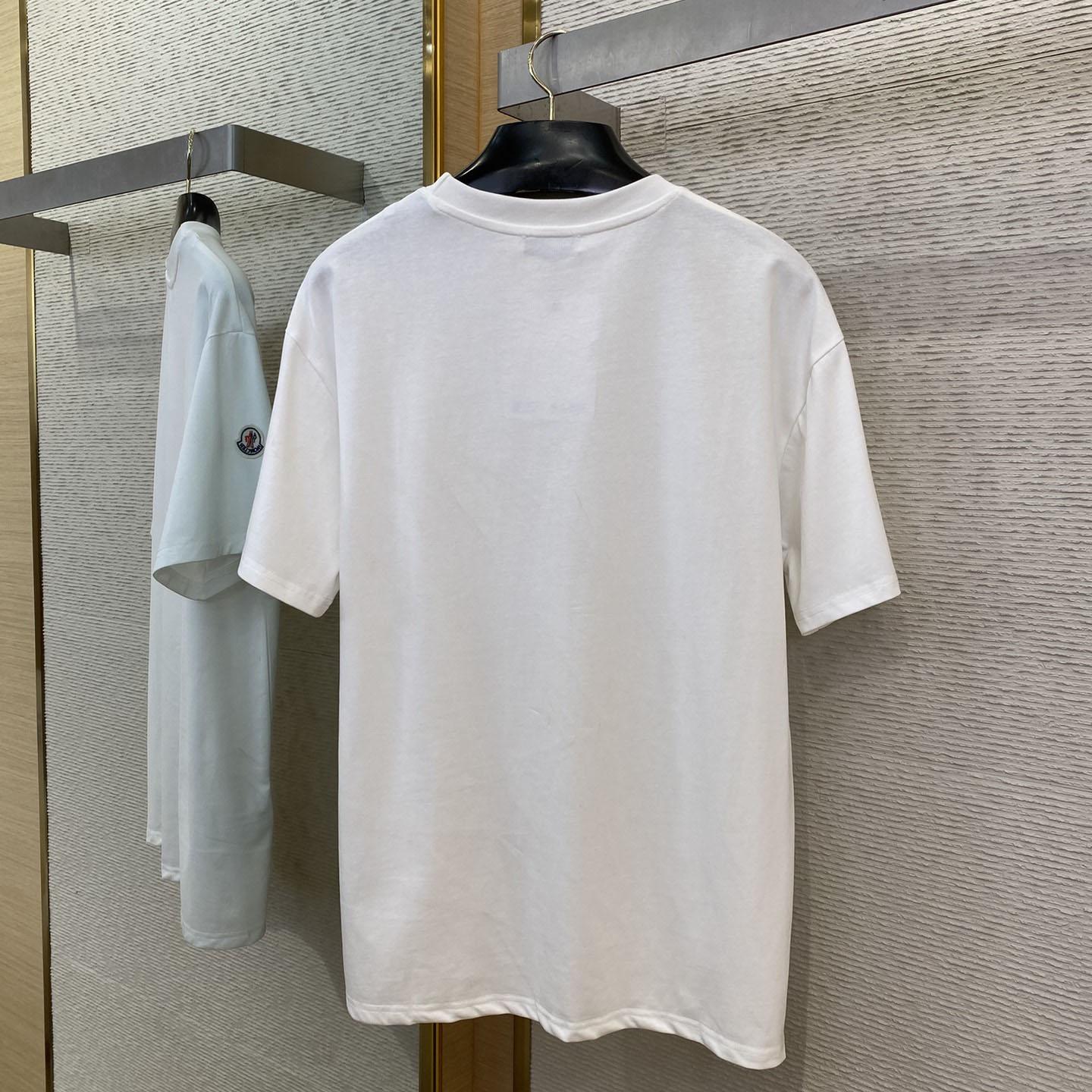 Moncler Embroidered Varsity Logo Cotton T-shirt - DesignerGu