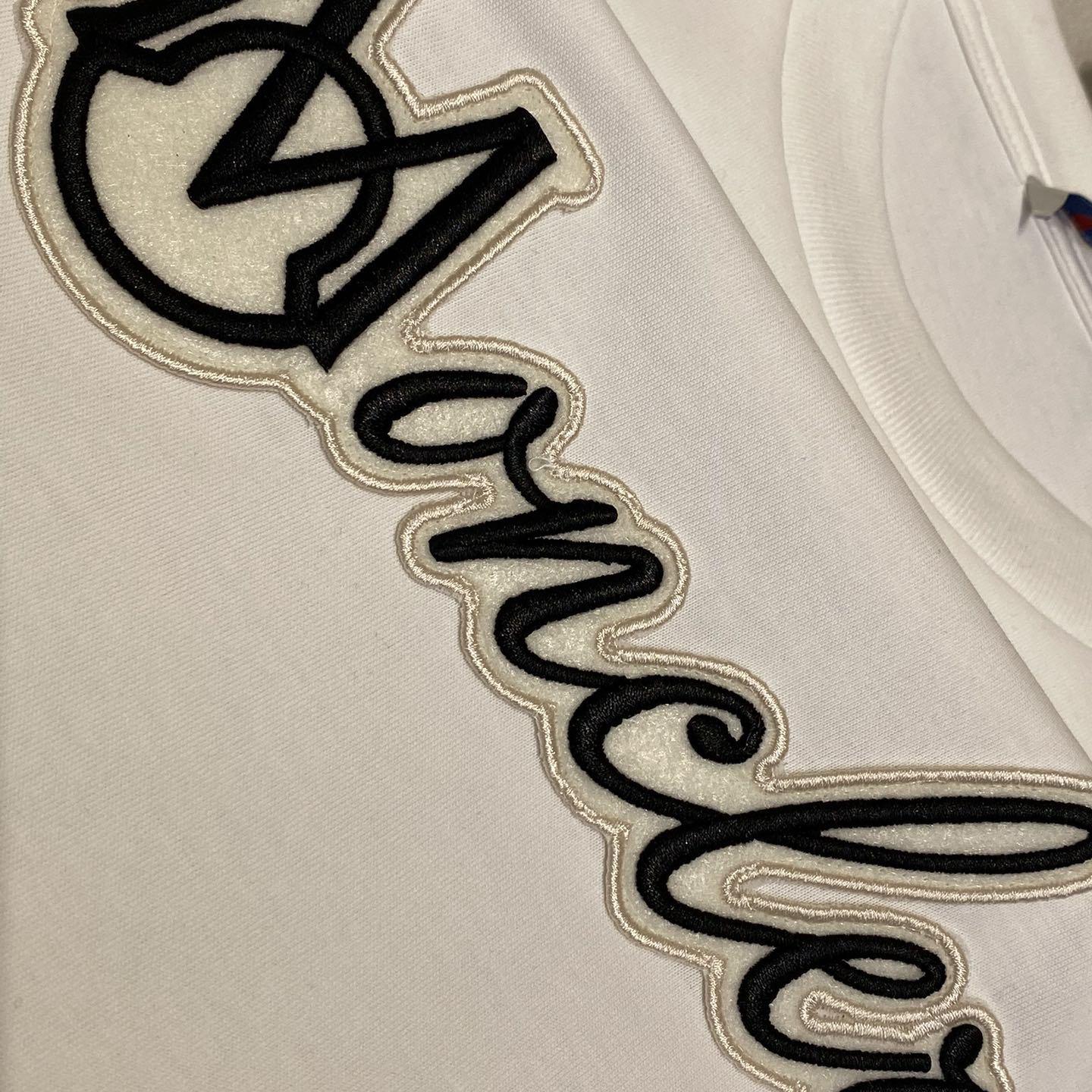 Moncler Embroidered Varsity Logo Cotton T-shirt - DesignerGu