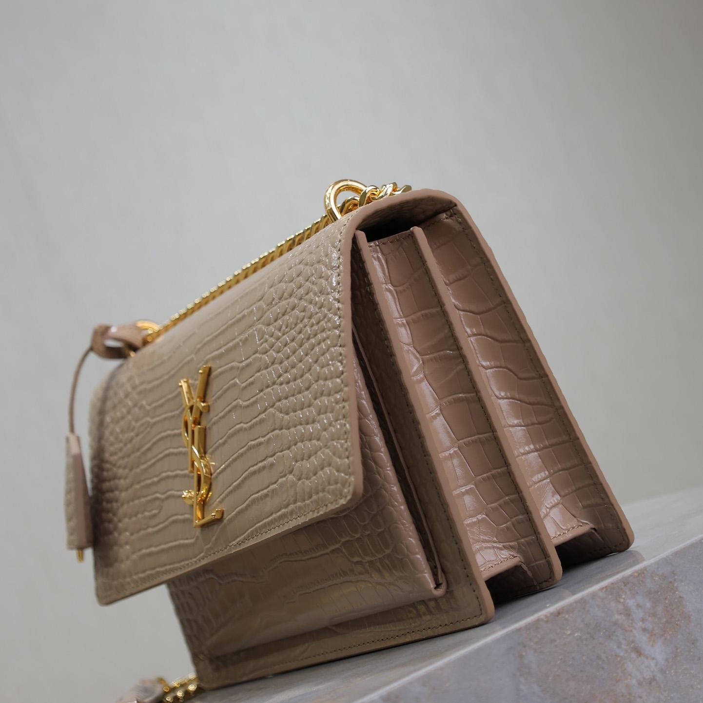 Saint Laurent Women Sunset Medium Leather Shoulder Bag （22x8x16 cm） - DesignerGu