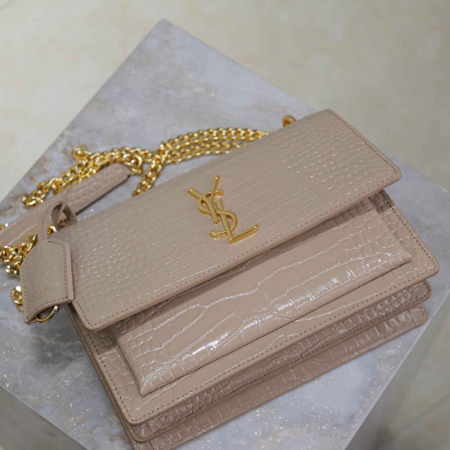 Saint Laurent Women Sunset Medium Leather Shoulder Bag （22x8x16 cm） - DesignerGu