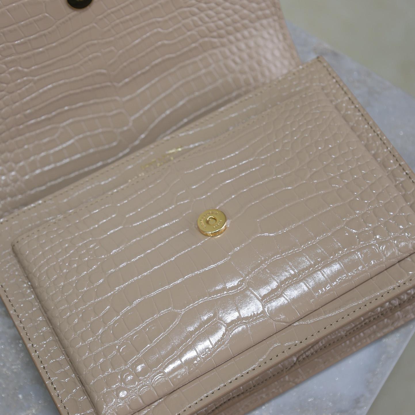 Saint Laurent Women Sunset Medium Leather Shoulder Bag （22x8x16 cm） - DesignerGu