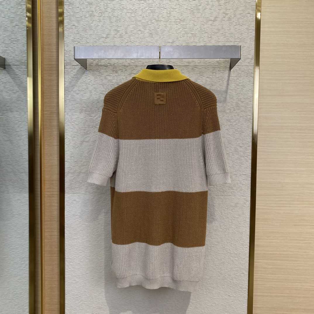 Fendi Yellow And Beige Cotton Jersey Polo Shirt - DesignerGu