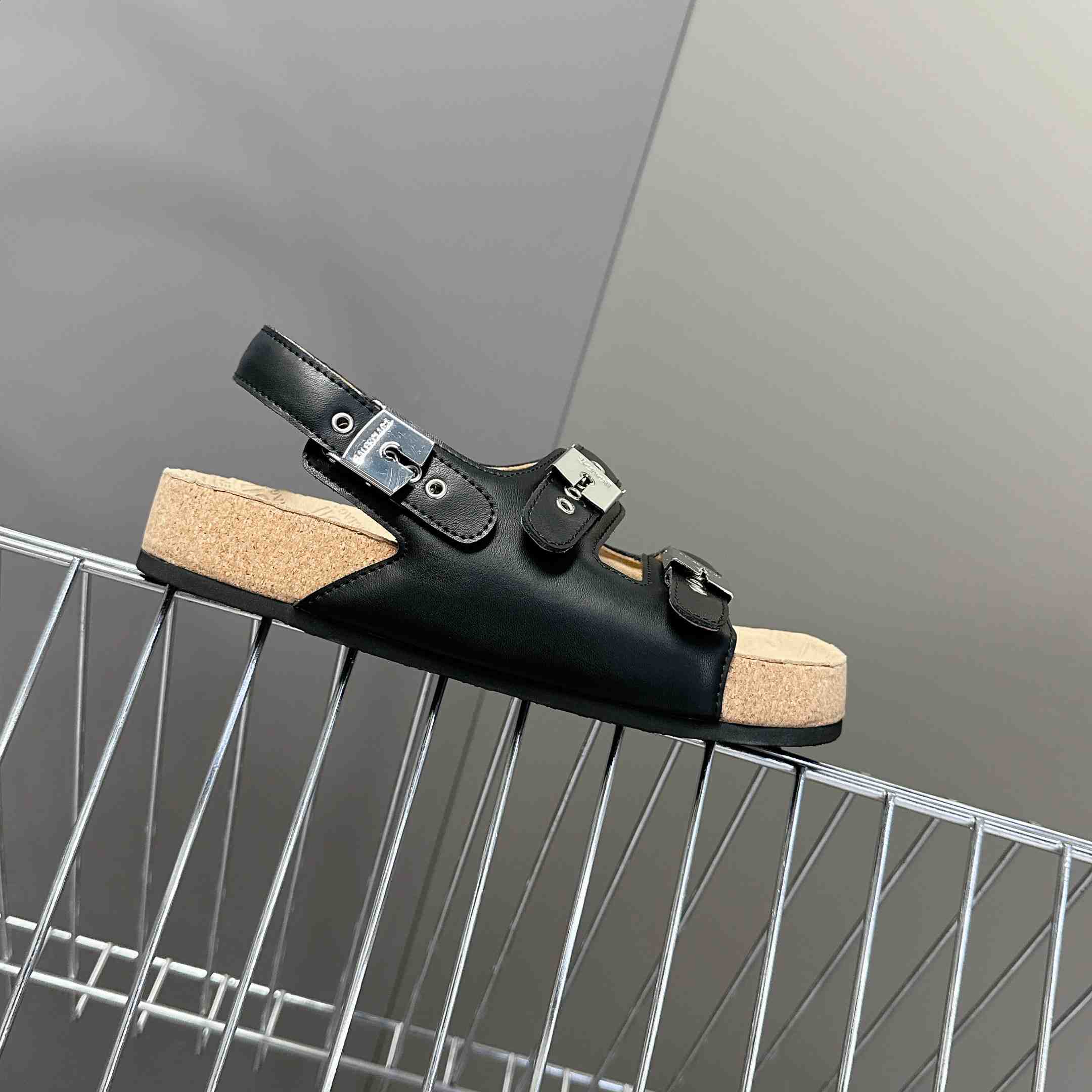 Balenciaga Scholl Flat Sandal In Black - DesignerGu