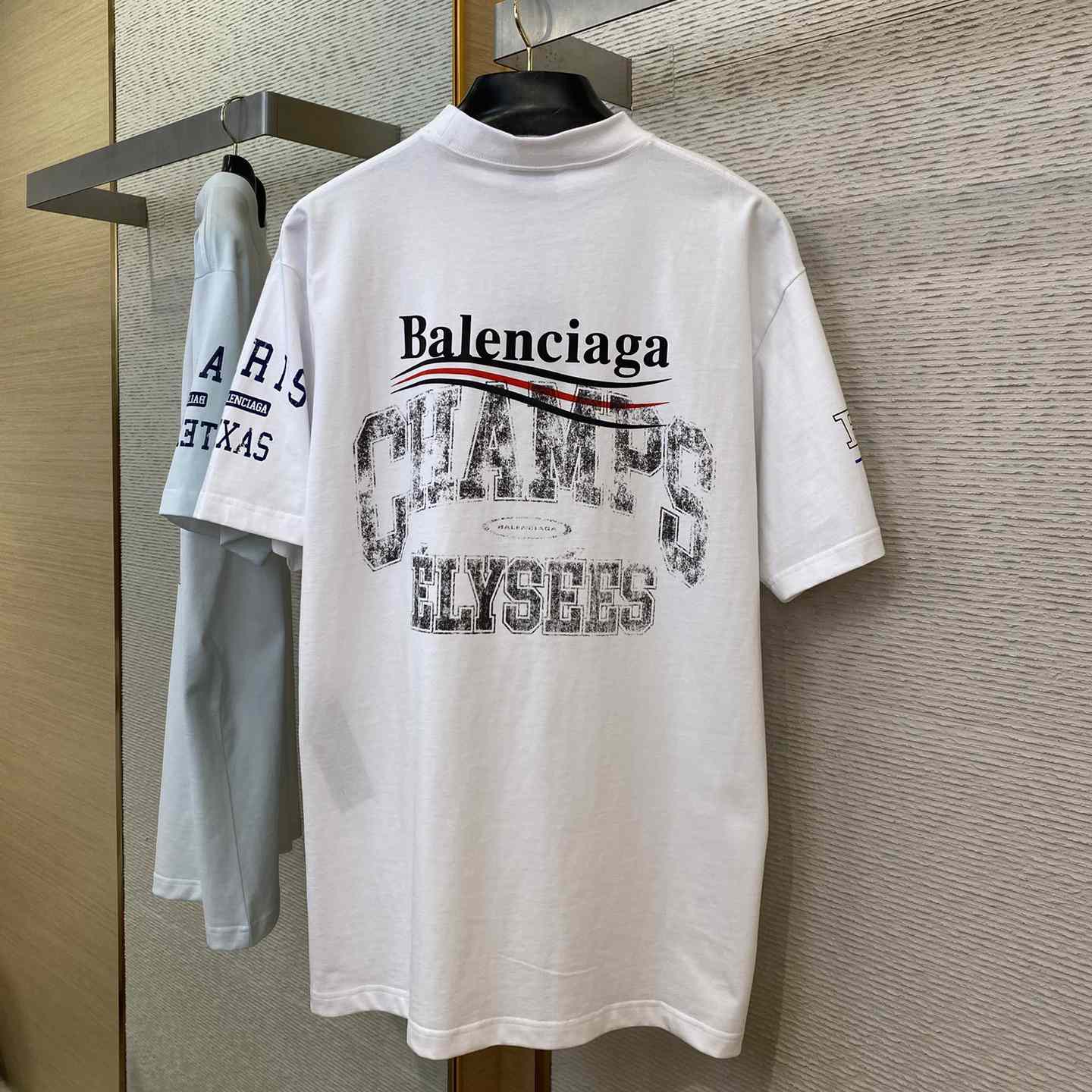 Balenciaga Overlayer Political Campaign T-Shirt Small Fit In White  - DesignerGu