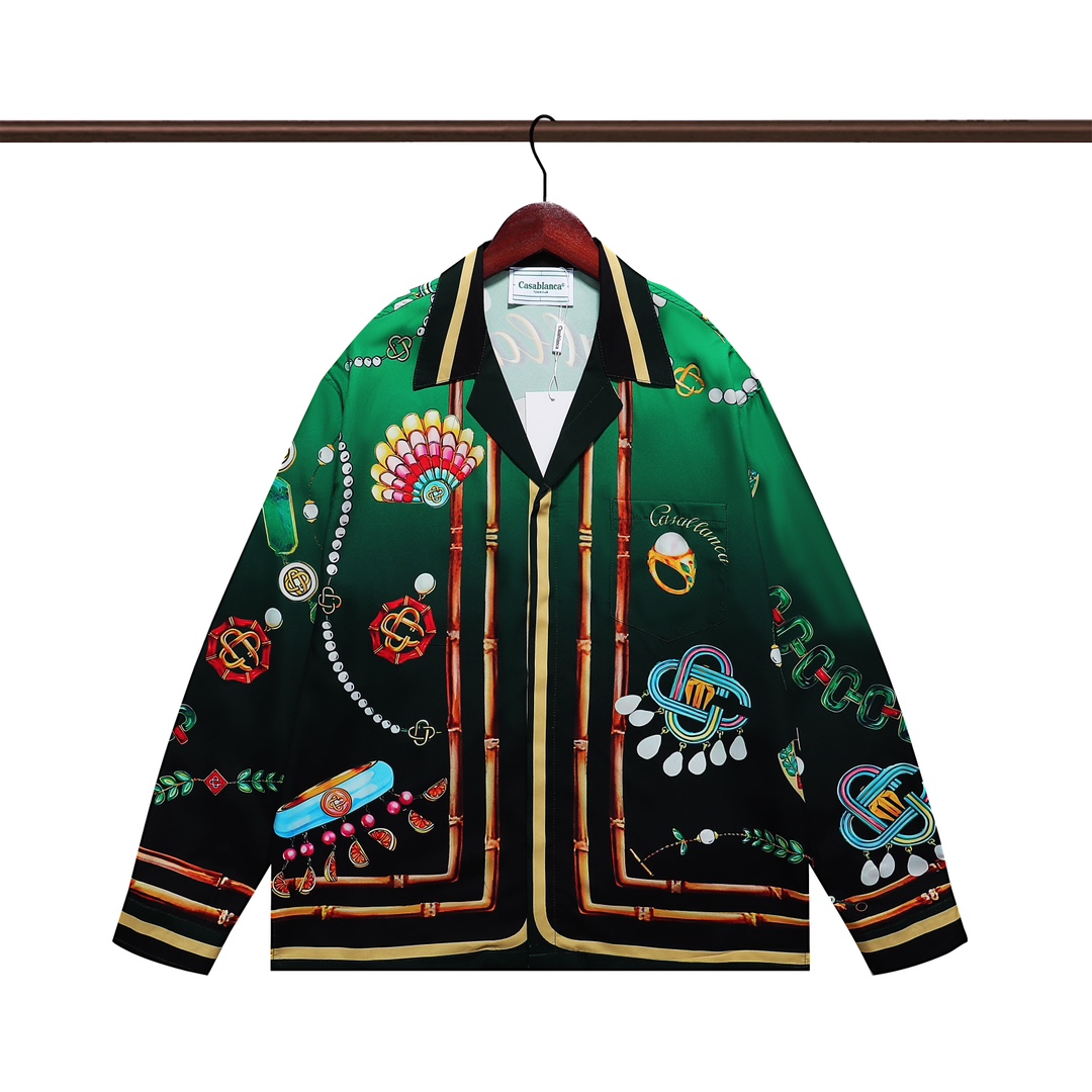 Casablanca La Boite A Bijoux Silk Shirt     - DesignerGu