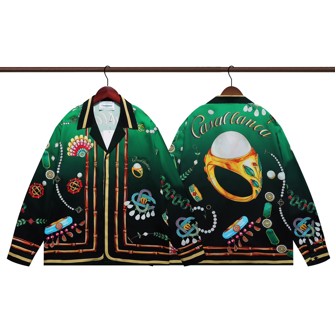 Casablanca La Boite A Bijoux Silk Shirt     - DesignerGu