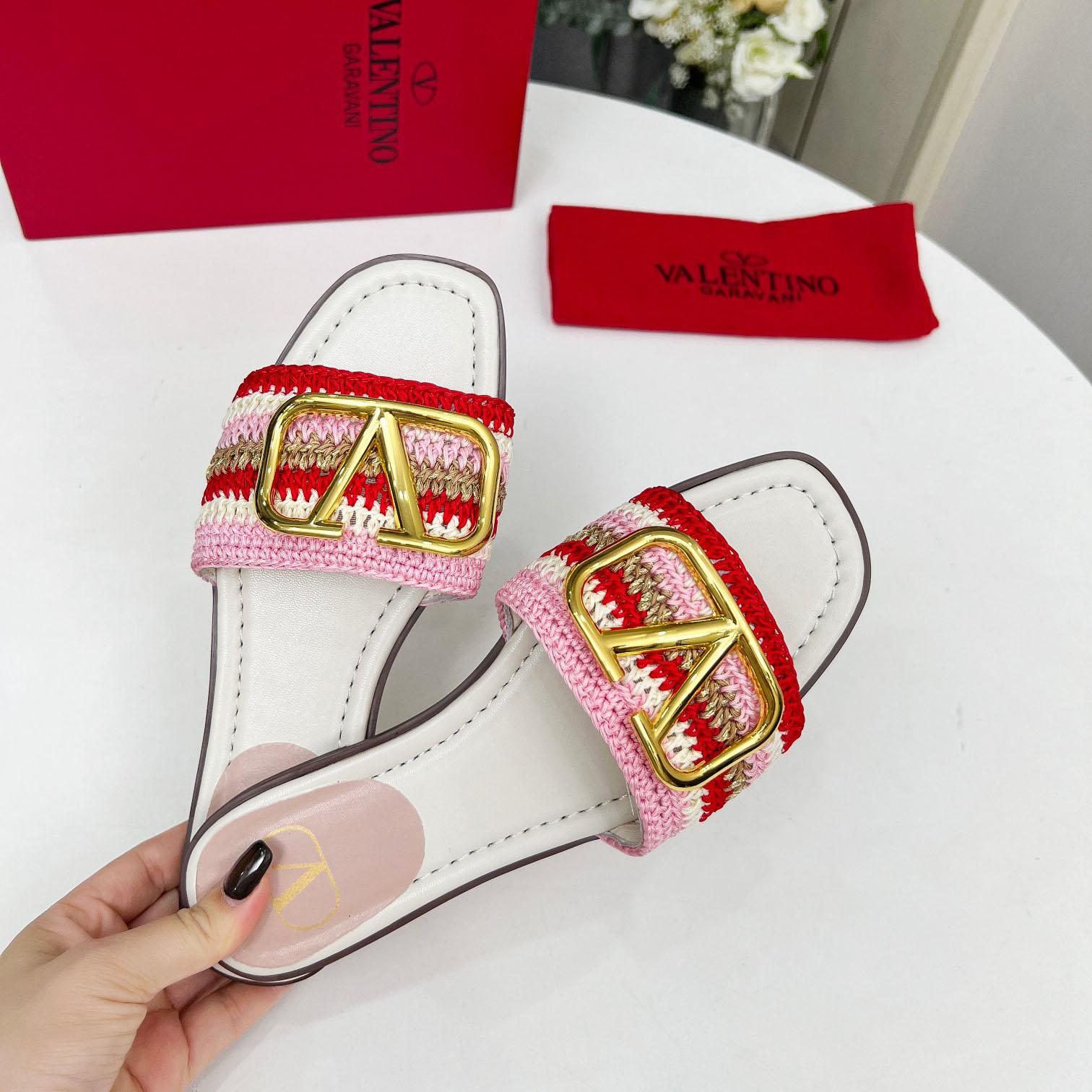 Valent Women's Pink Flat Sandals - DesignerGu