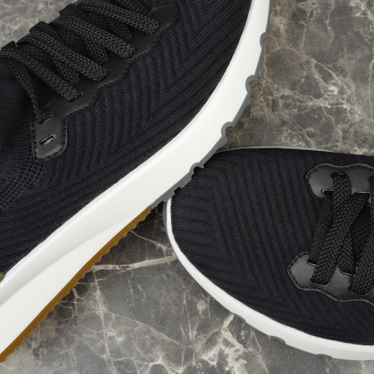 Brunello Cucinelli Cotton Knit And Semi-polished Calfskin Runners - DesignerGu