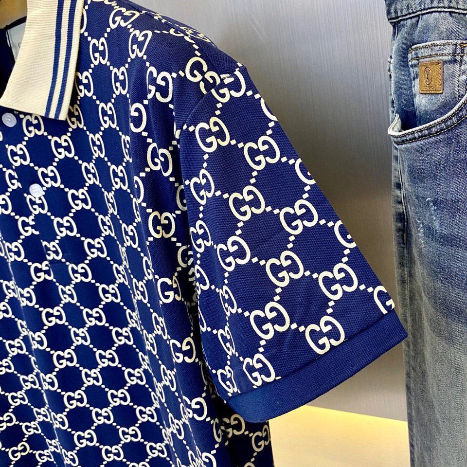 Gucci GG Cotton Jersey Jacquard Polo Shirt - DesignerGu