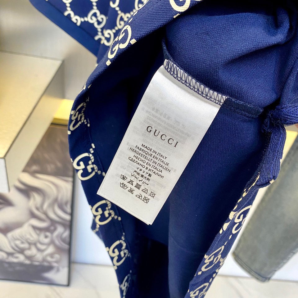 Gucci GG Cotton Jersey Jacquard Polo Shirt - DesignerGu