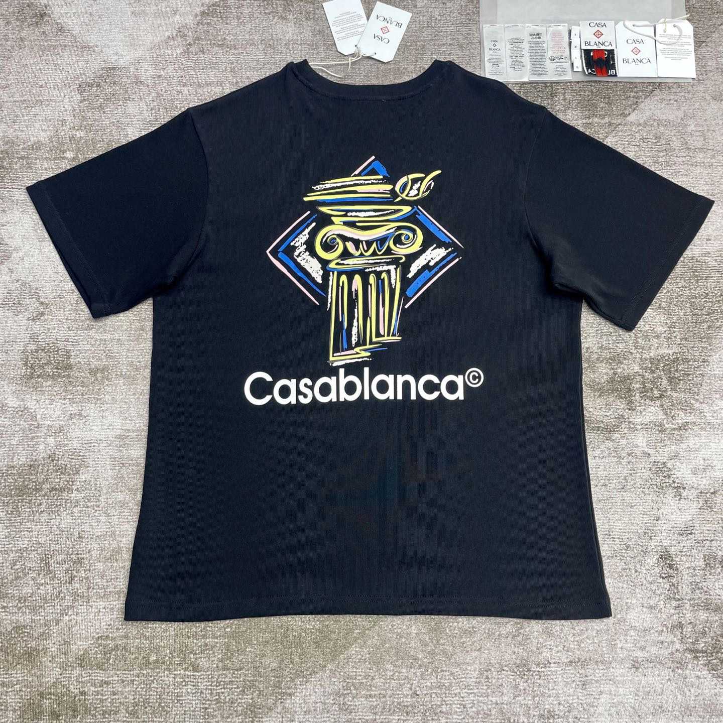 Casablanca Diamond Column Printed T-Shirt   C953 - DesignerGu