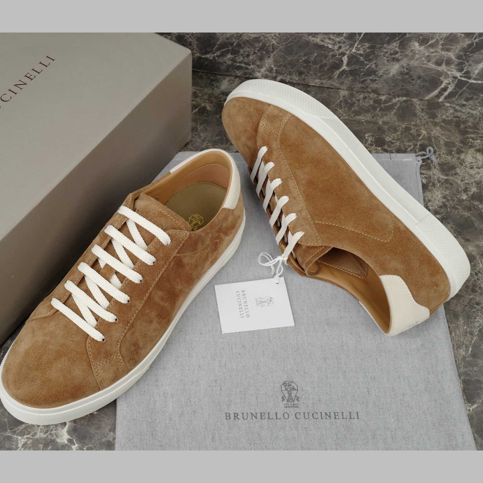 Brunello Cucinelli Suede Sneakers - DesignerGu