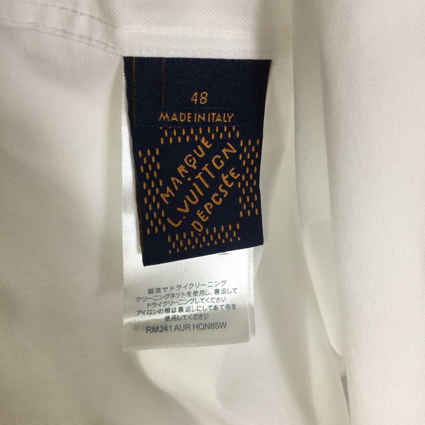 Louis Vuitton Embellished Long-Sleeved Cotton Shirt  1AGTQ5  - DesignerGu